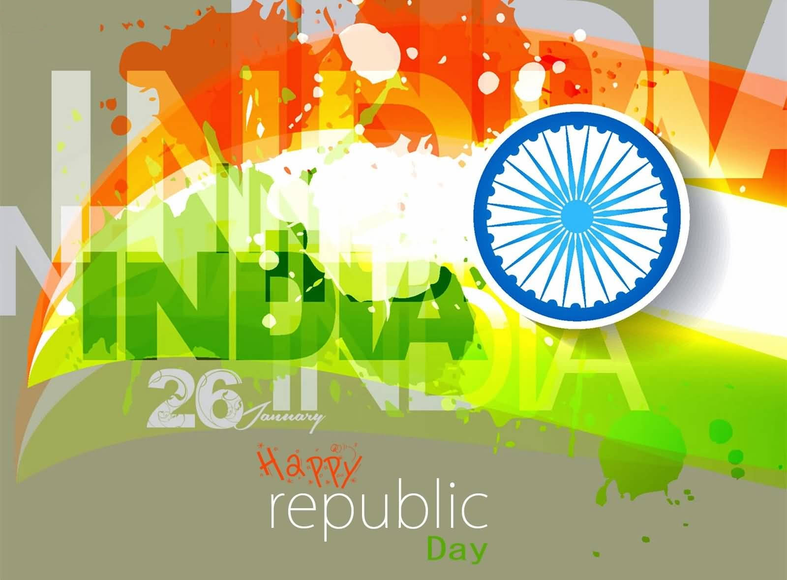 Colorful Republic Day Art Background