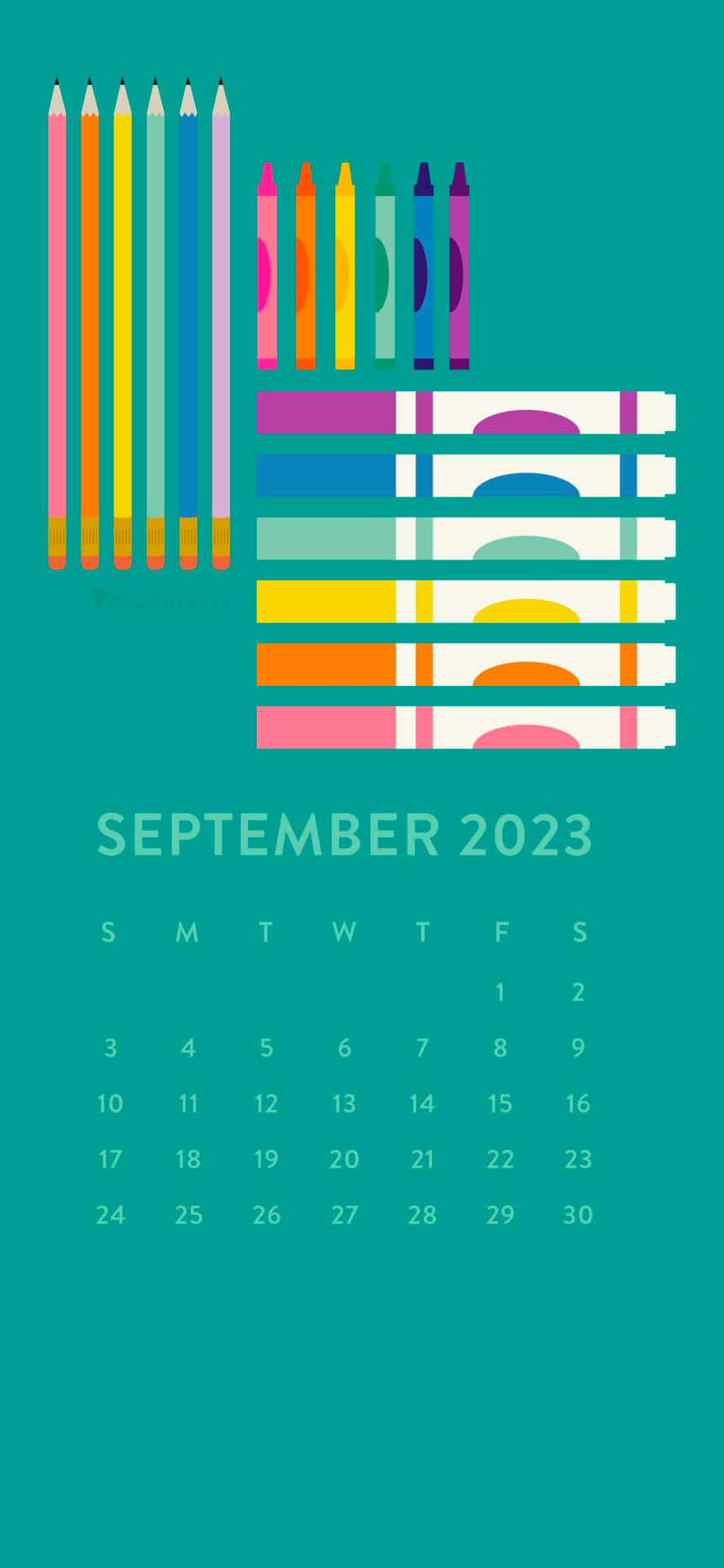 Colorful September2023 Calendar Wallpaper Background