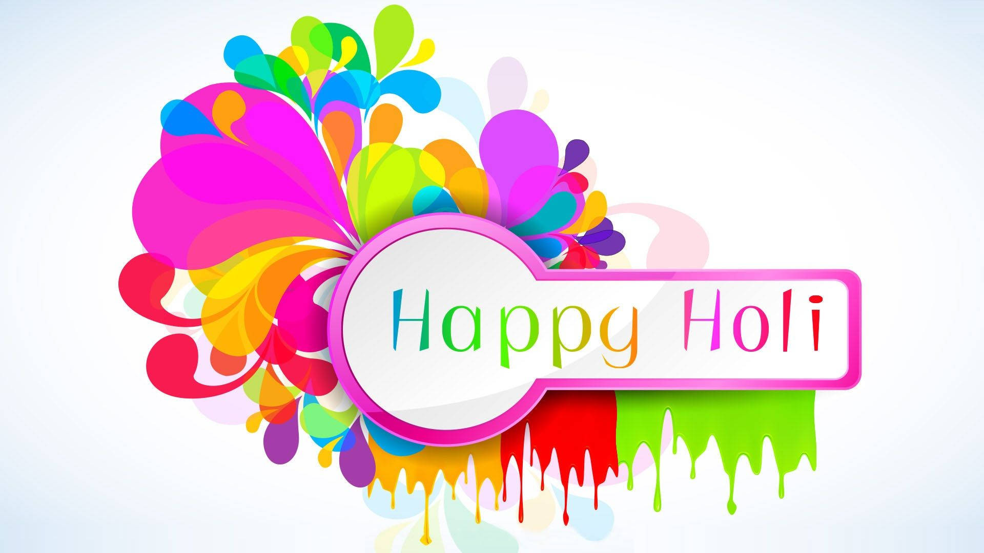 Colorful Sign Of Happy Holi Hd Background