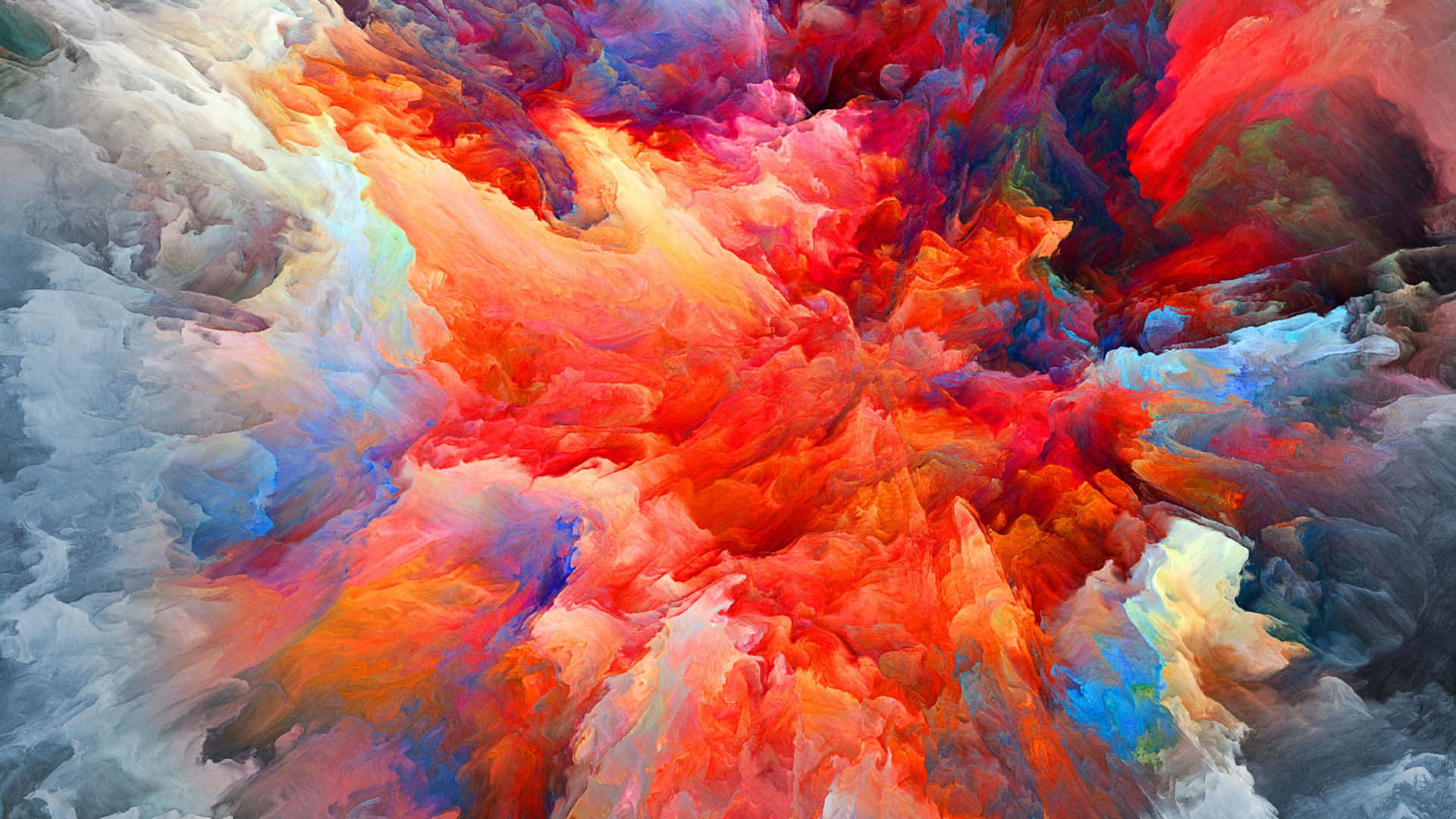 Colorful Smoke Explosion 4k Painting Background