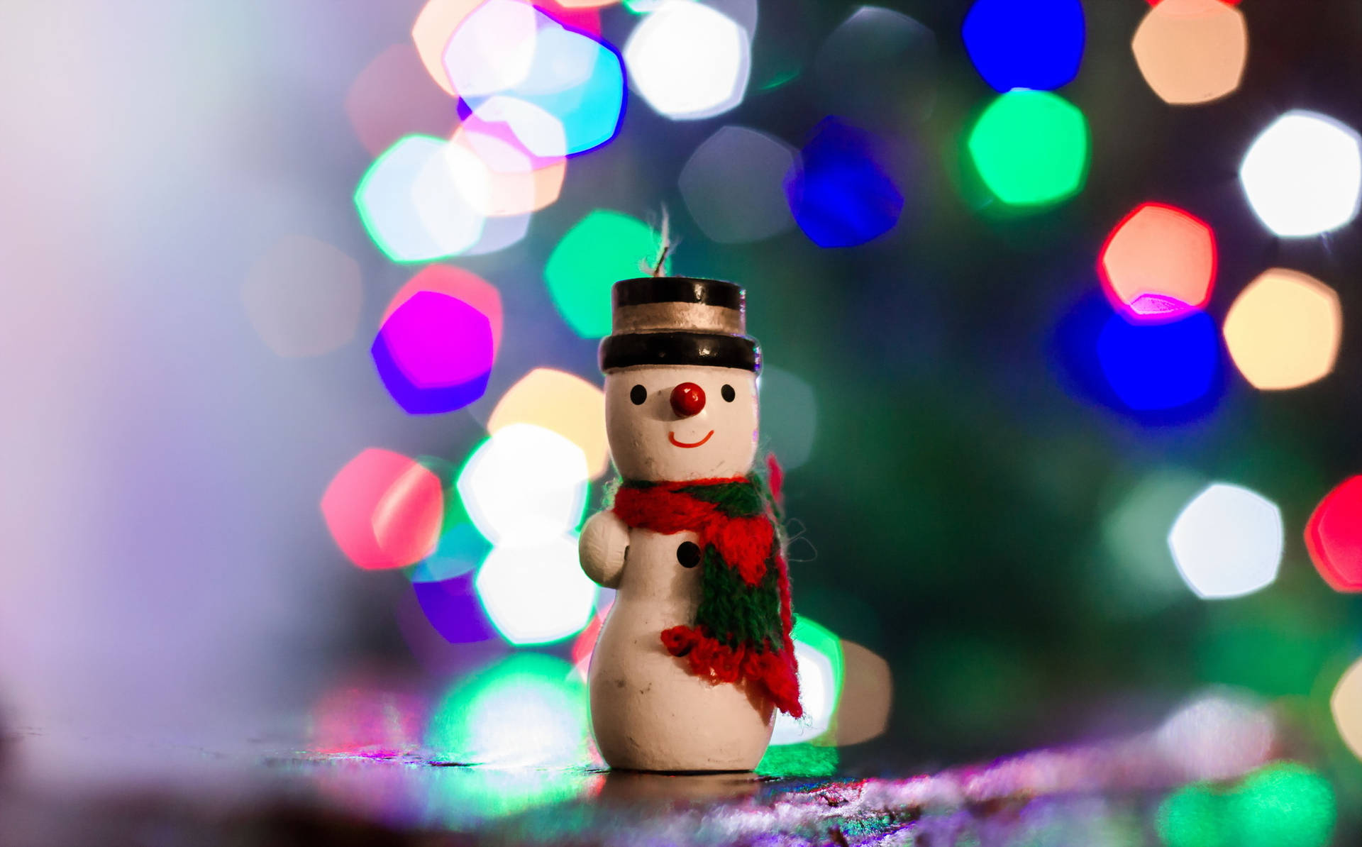 Colorful Snowman Toy Background