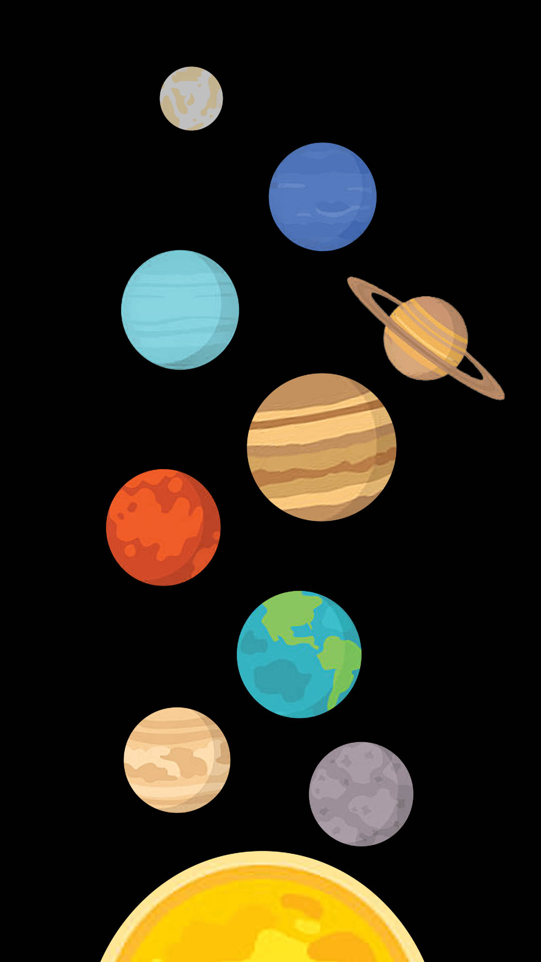 Colorful Solar System 4k Ultra Iphone Background