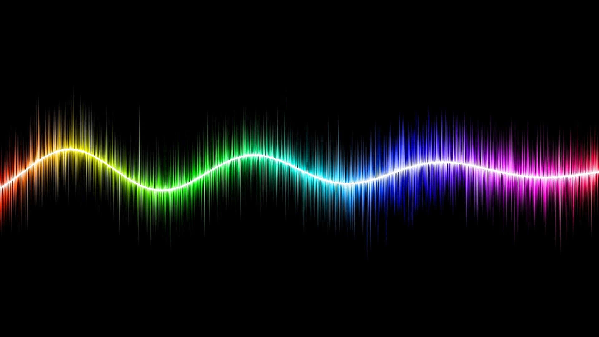 Colorful Sound Wave Spectrum Background