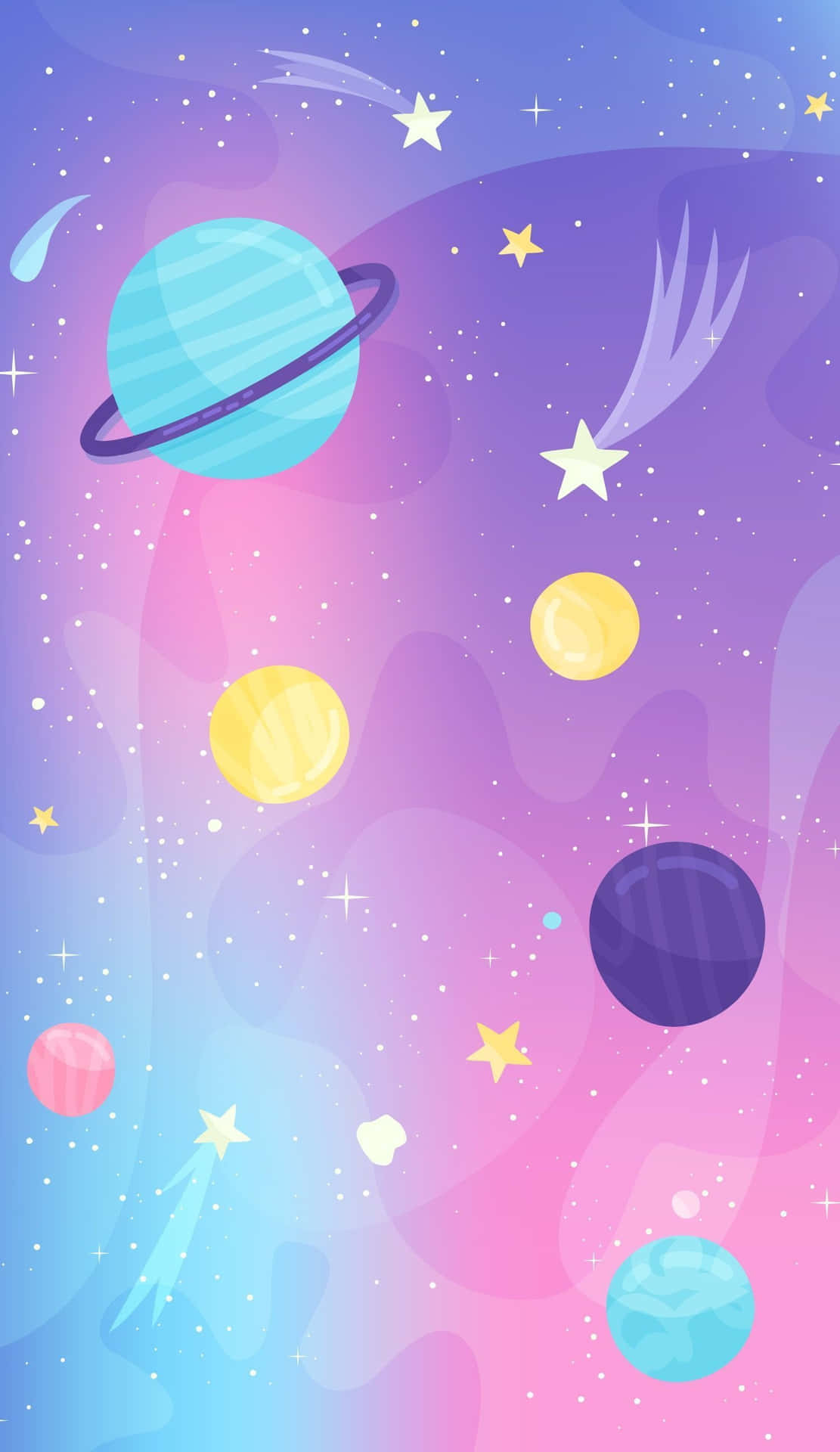 Colorful Space Illustration Background
