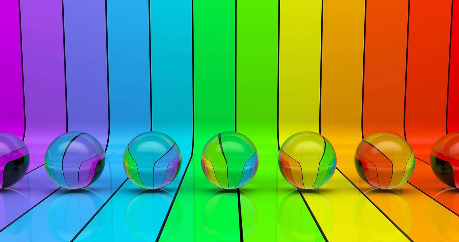 Colorful Sphereson Rainbow Background.jpg Background