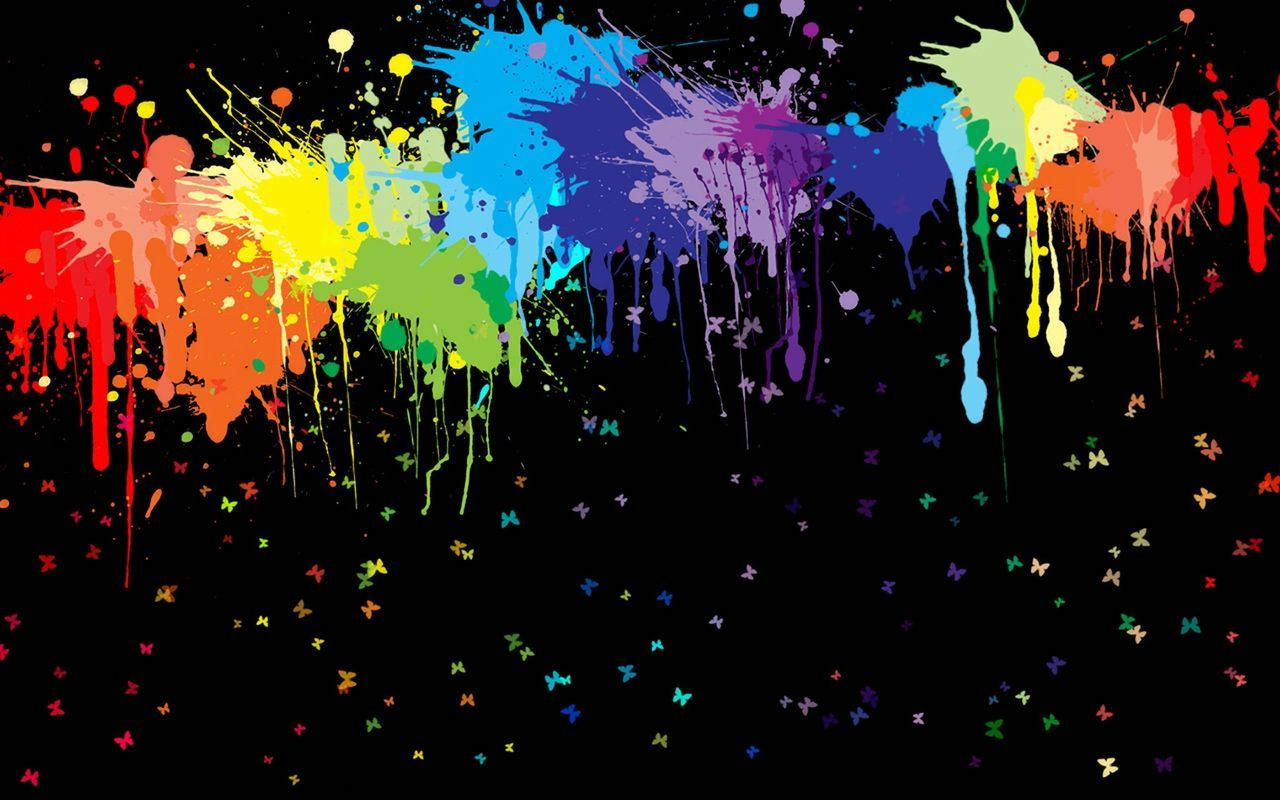 Colorful Splatter Paint Background