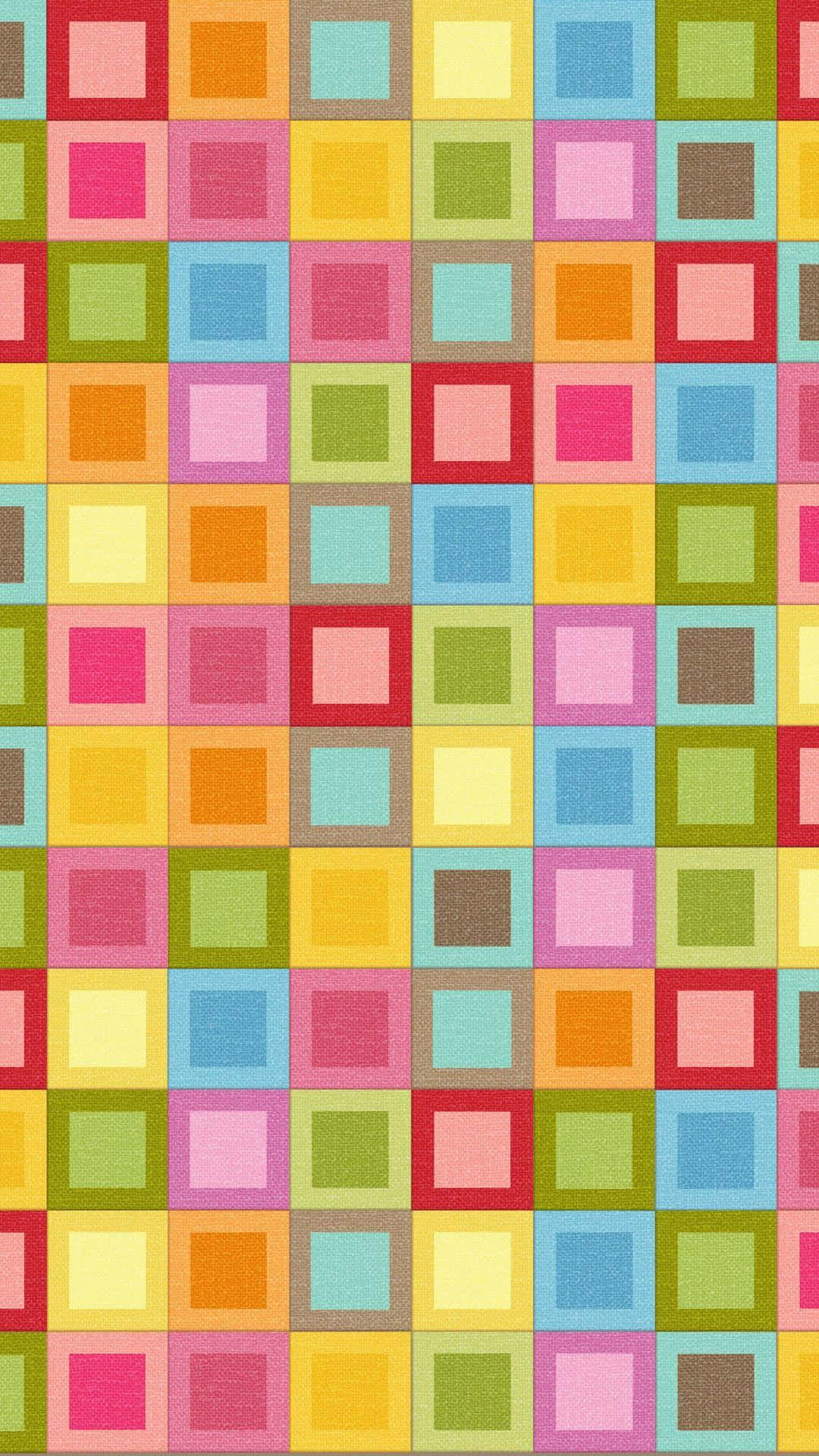 Colorful Squares Pattern Background