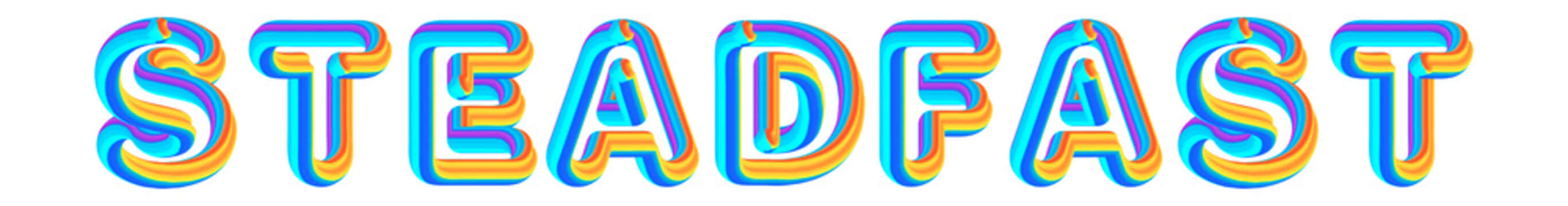 Colorful Steadfast Text Graphic Background