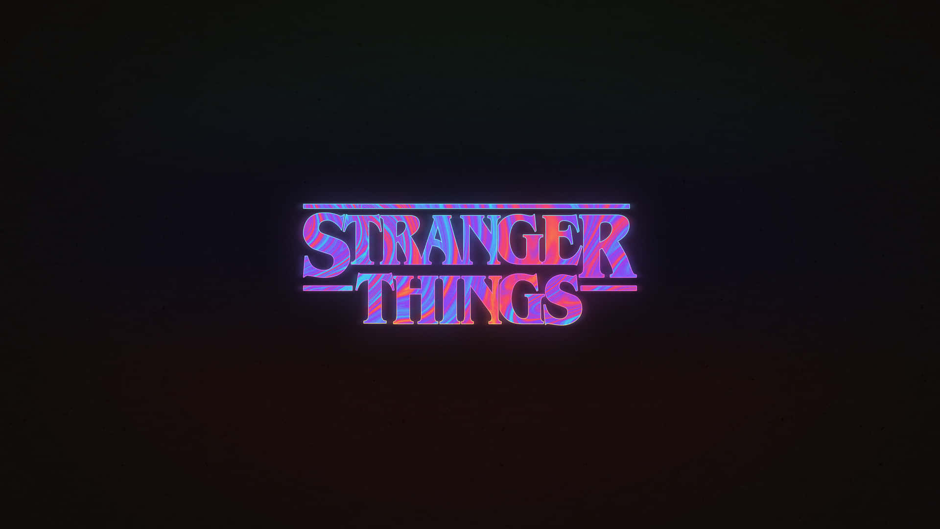 Colorful Stranger Things Logo Background