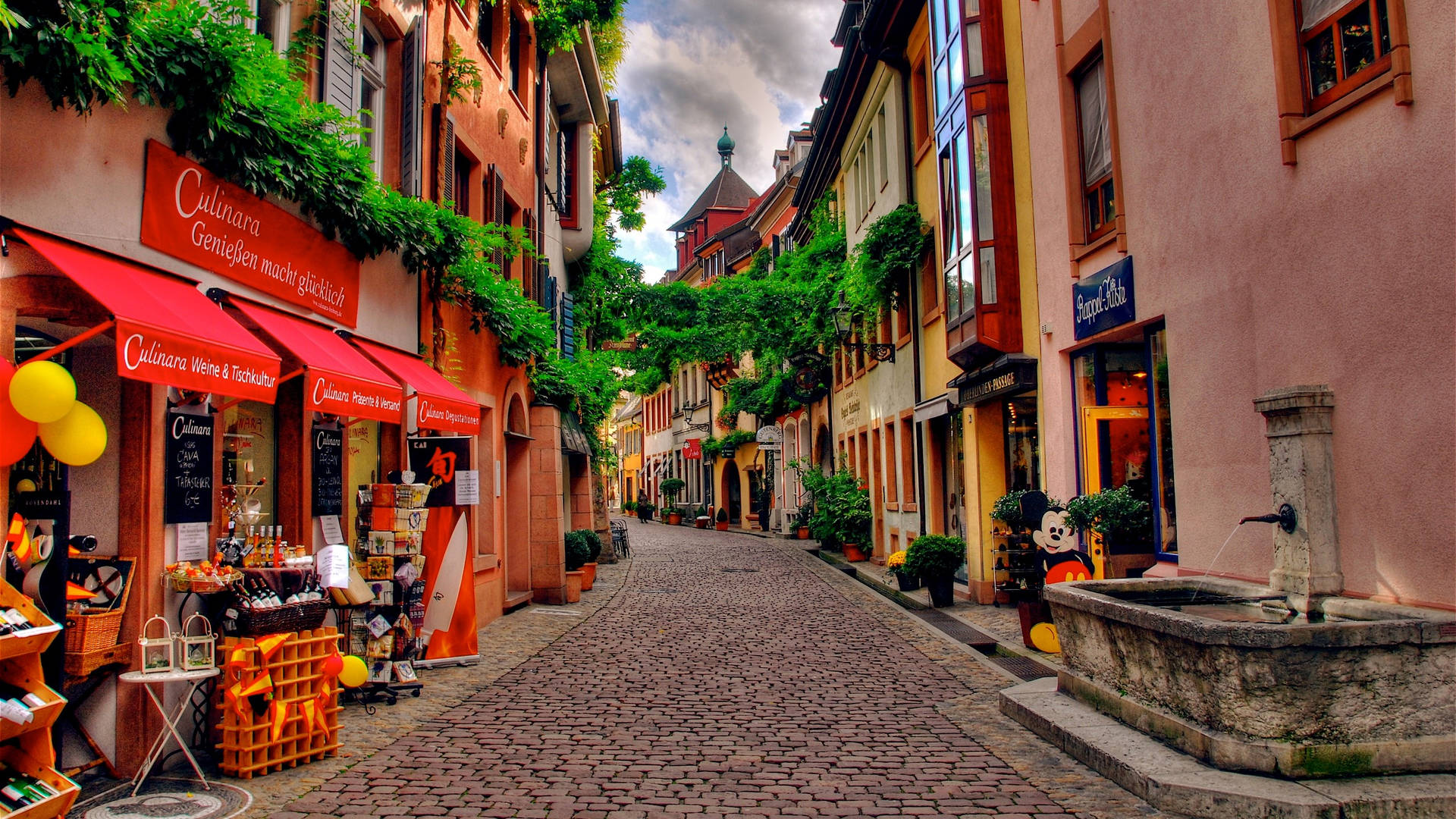 Colorful Street Switzerland Background