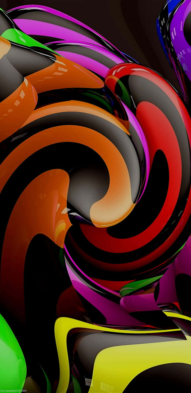 Colorful Swirl Super Amoled Display Background