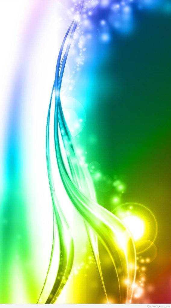 Colorful Swirls Of Light Mobile 3d Background