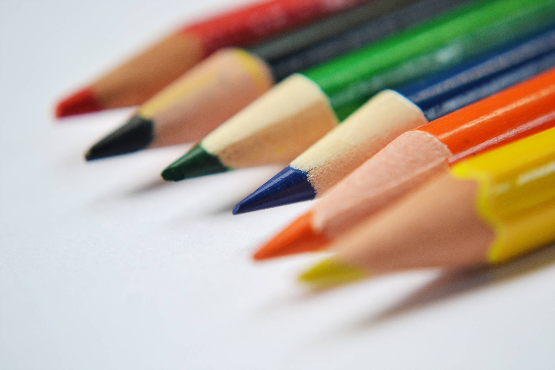 Colorful Symphony Of Sharp Pencils Background