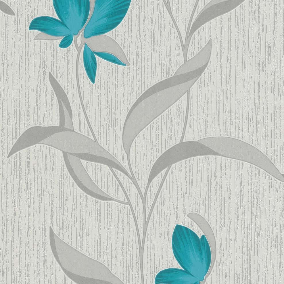 Colorful Teal Flower Background