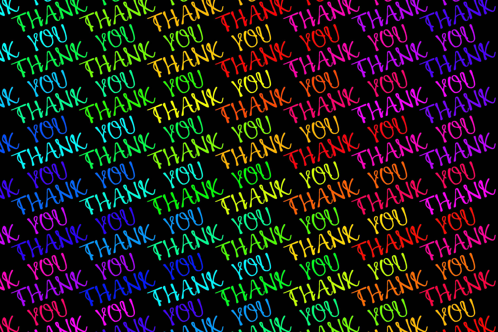 Colorful Thank You Pattern Background