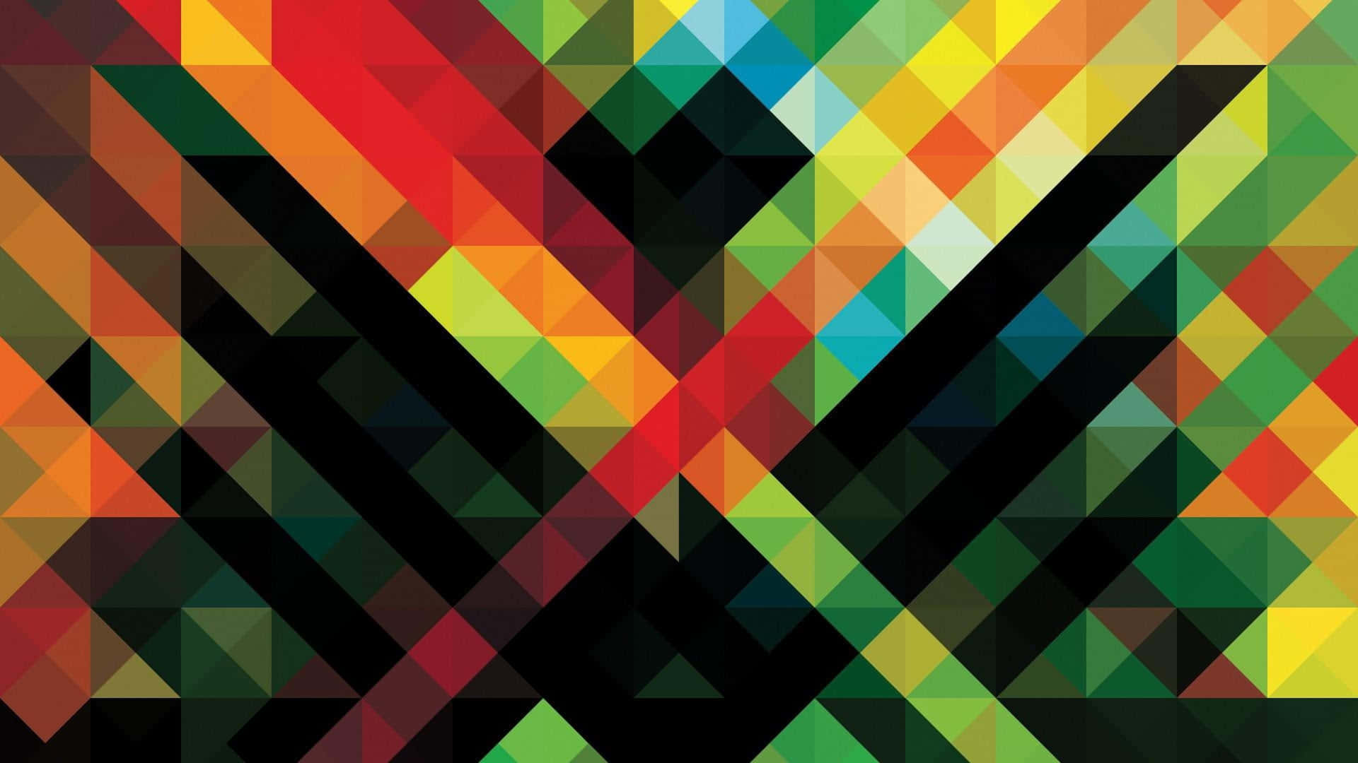 Colorful Triangles Form A Unique Geometric Desktop Background Background