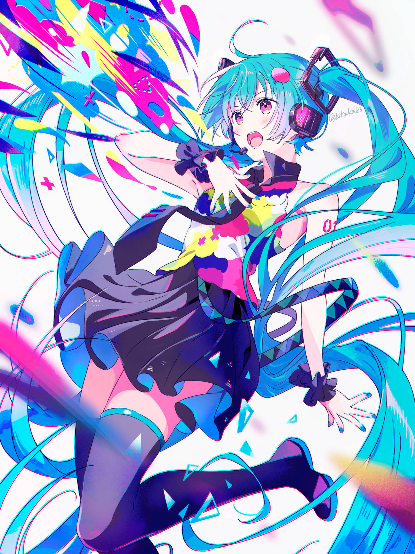 Colorful Vocaloid Background