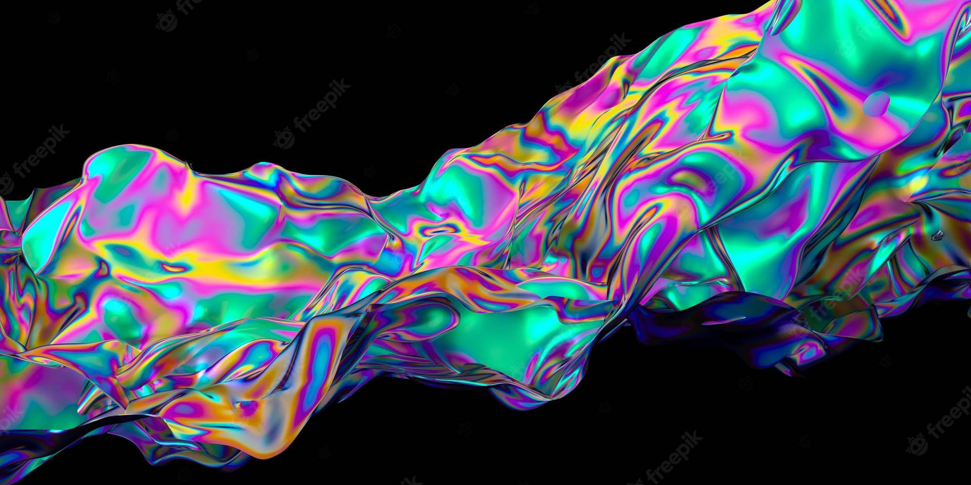 Colorful Volatile Shape Black Background Background