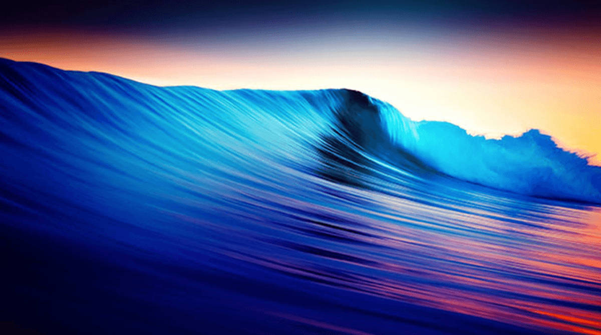 Colorful Wave On Galaxy Tablet Background