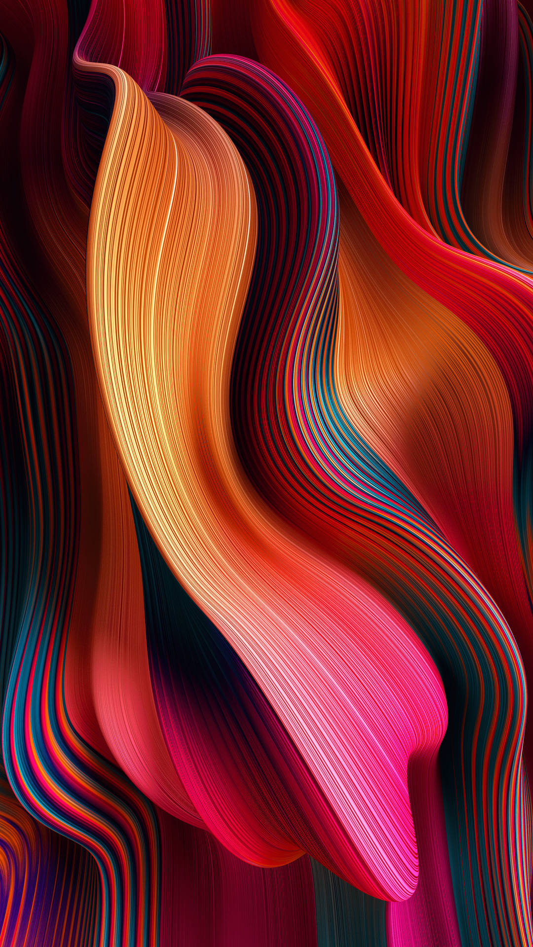 Colorful Waves For Iphone Se 2020 Background