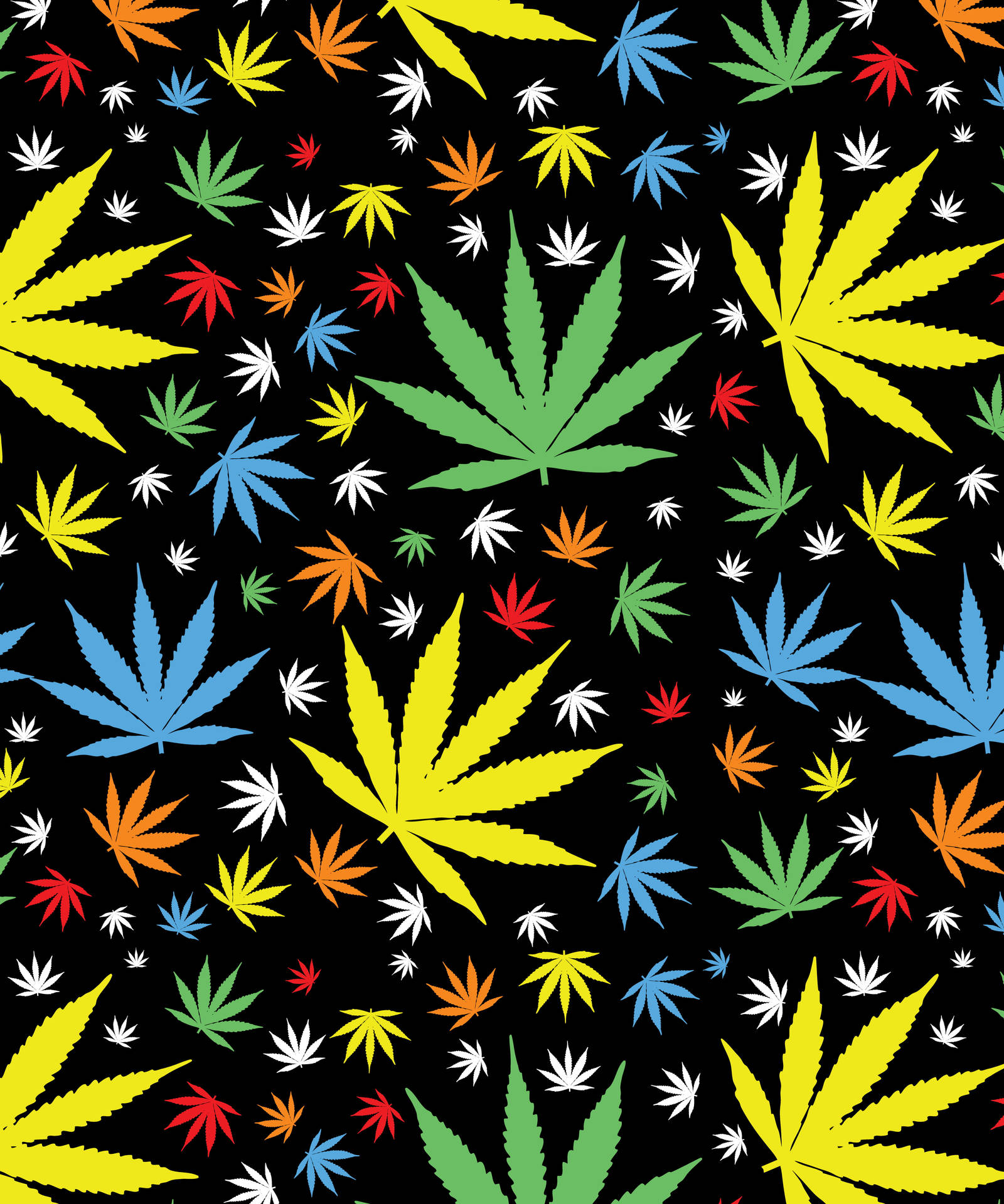 Colorful Weed Leaf Graphics Background