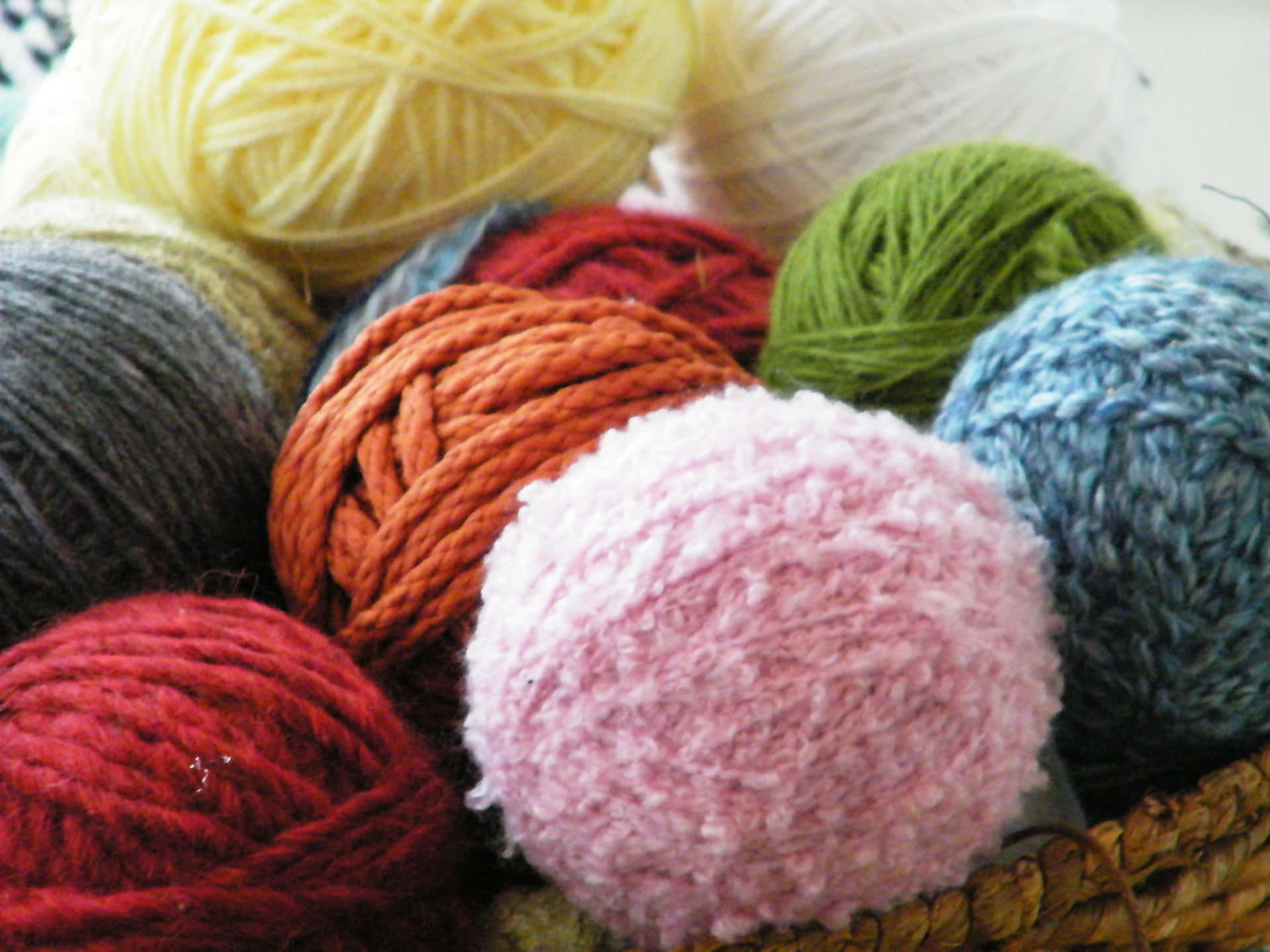 Colorful Yarn Skein For Knitting Background