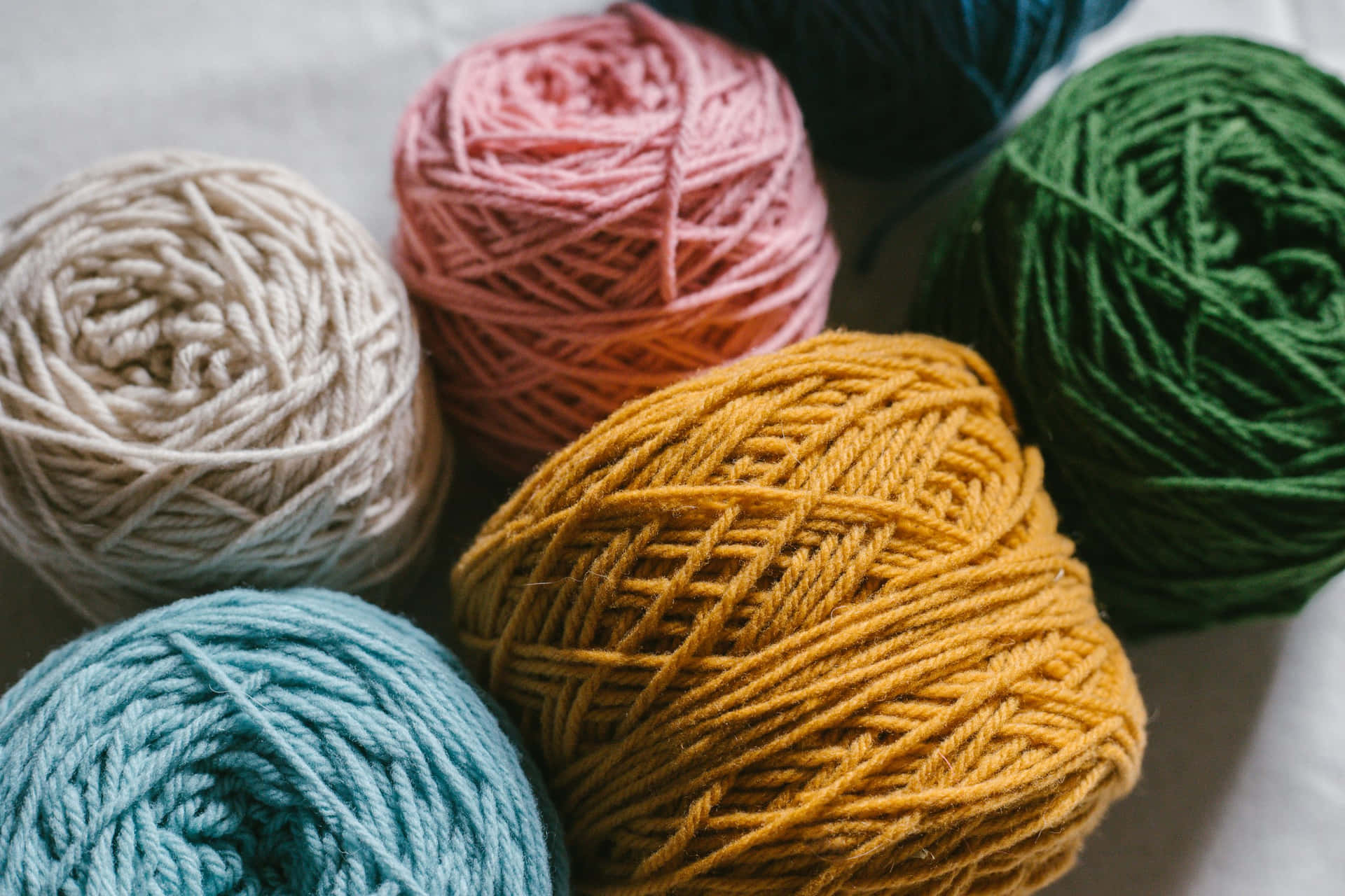 Colorful Yarns For Knitting Background