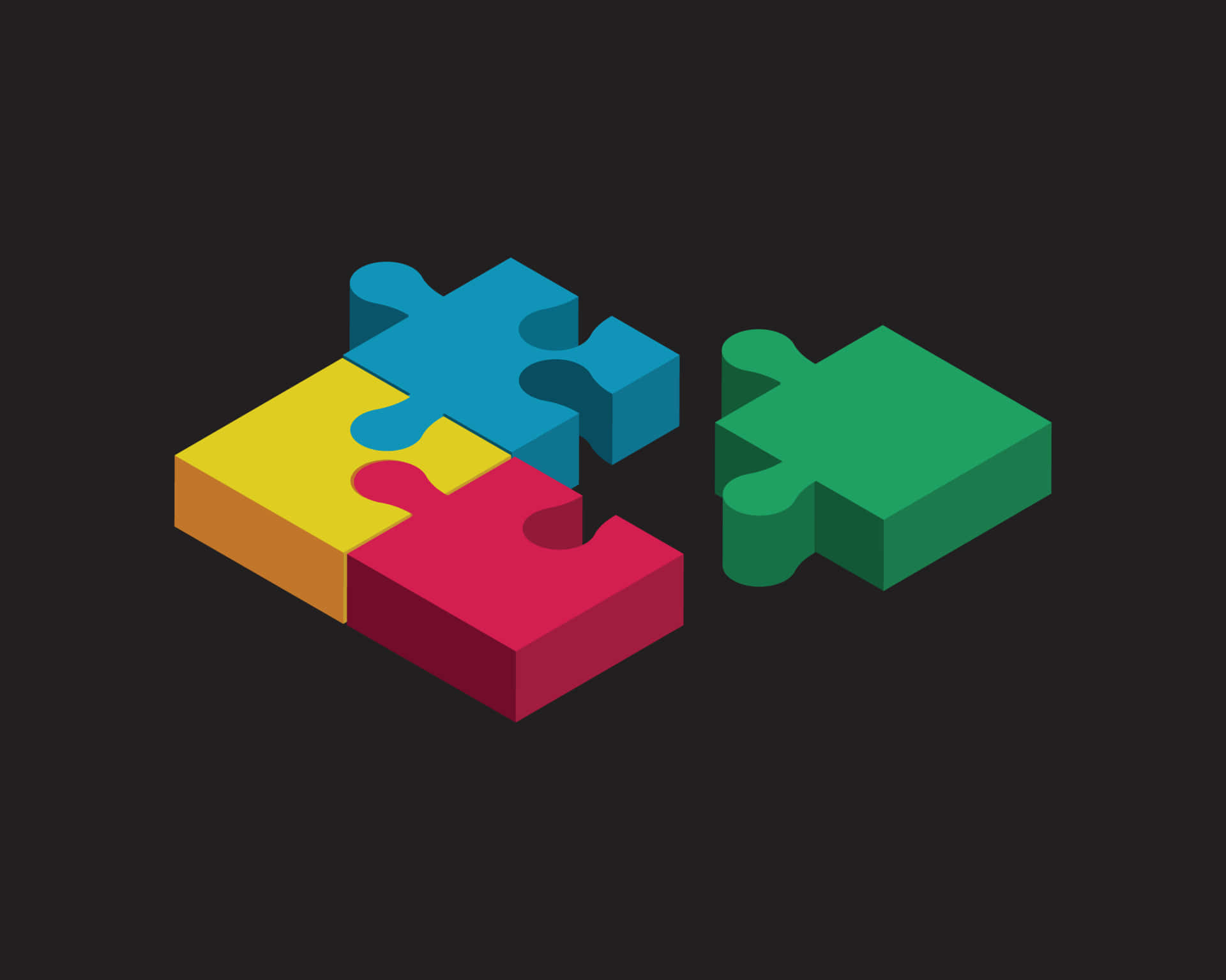 Colorful3 D Puzzle Pieces Background