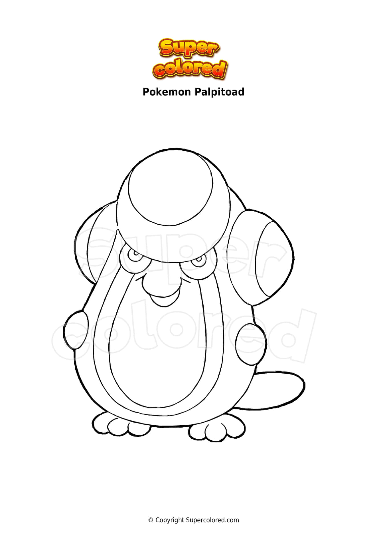 Coloring Page Featuring Palpitoad Background