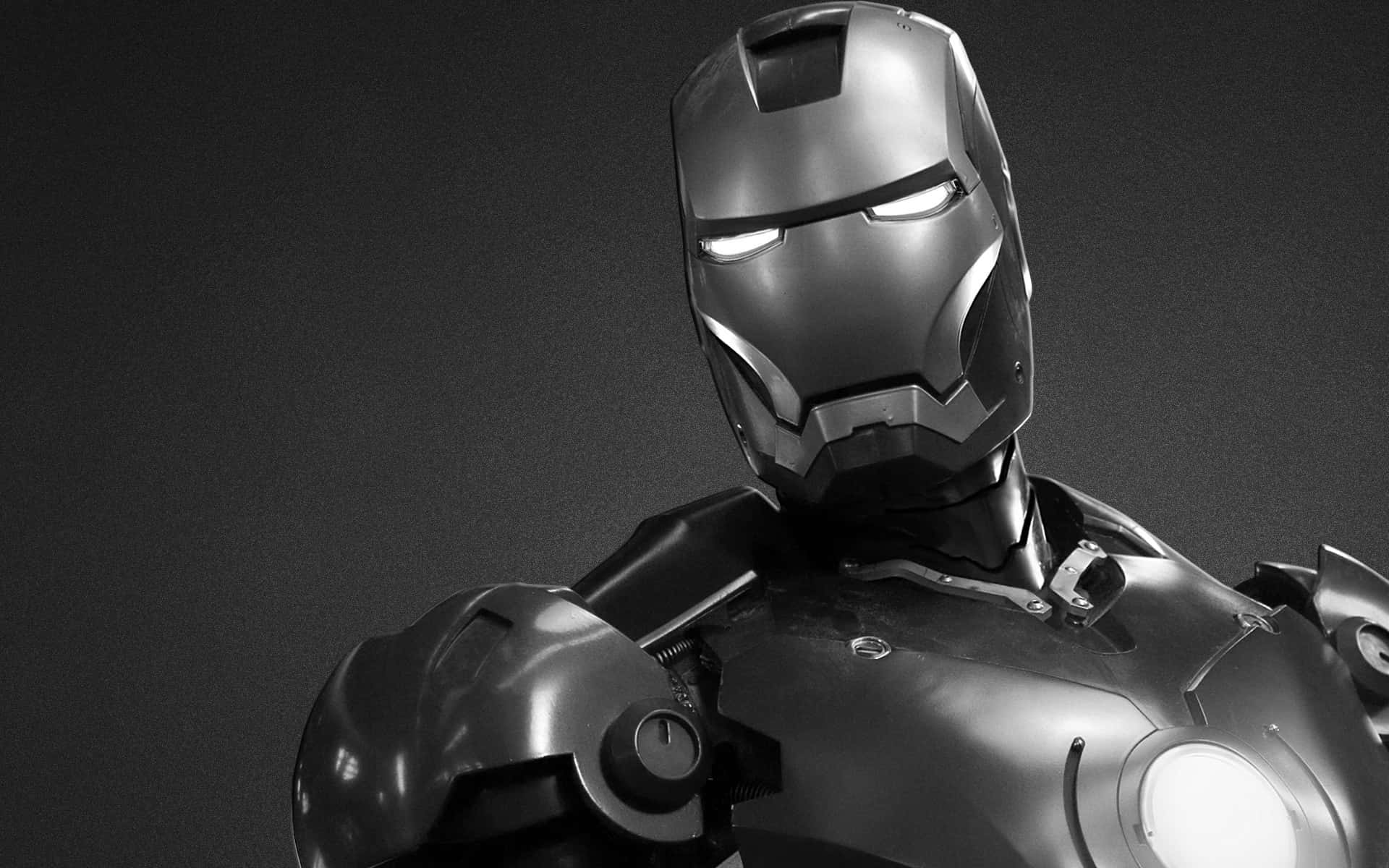 Colorless Iron Man Black And White Background