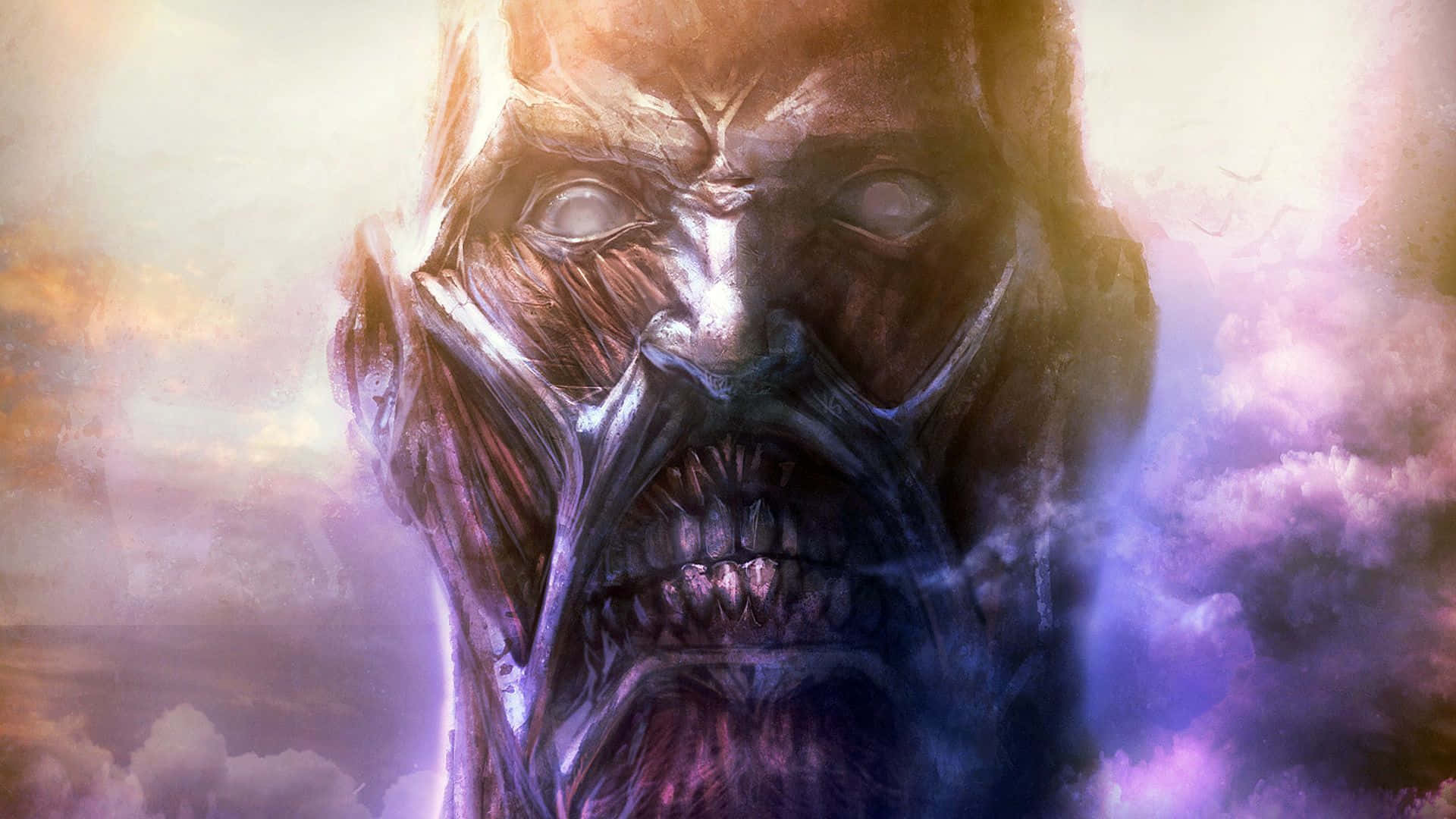 Colossal Titan Angry Face Background