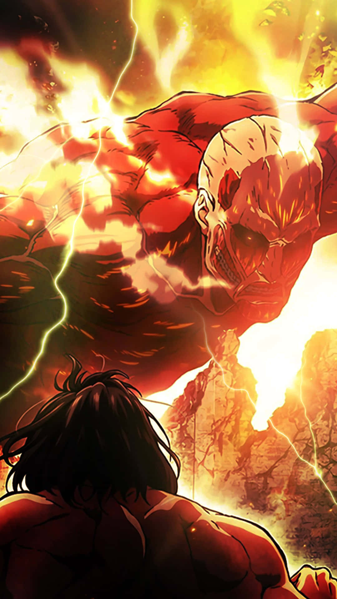Colossal Titan Attacking Background