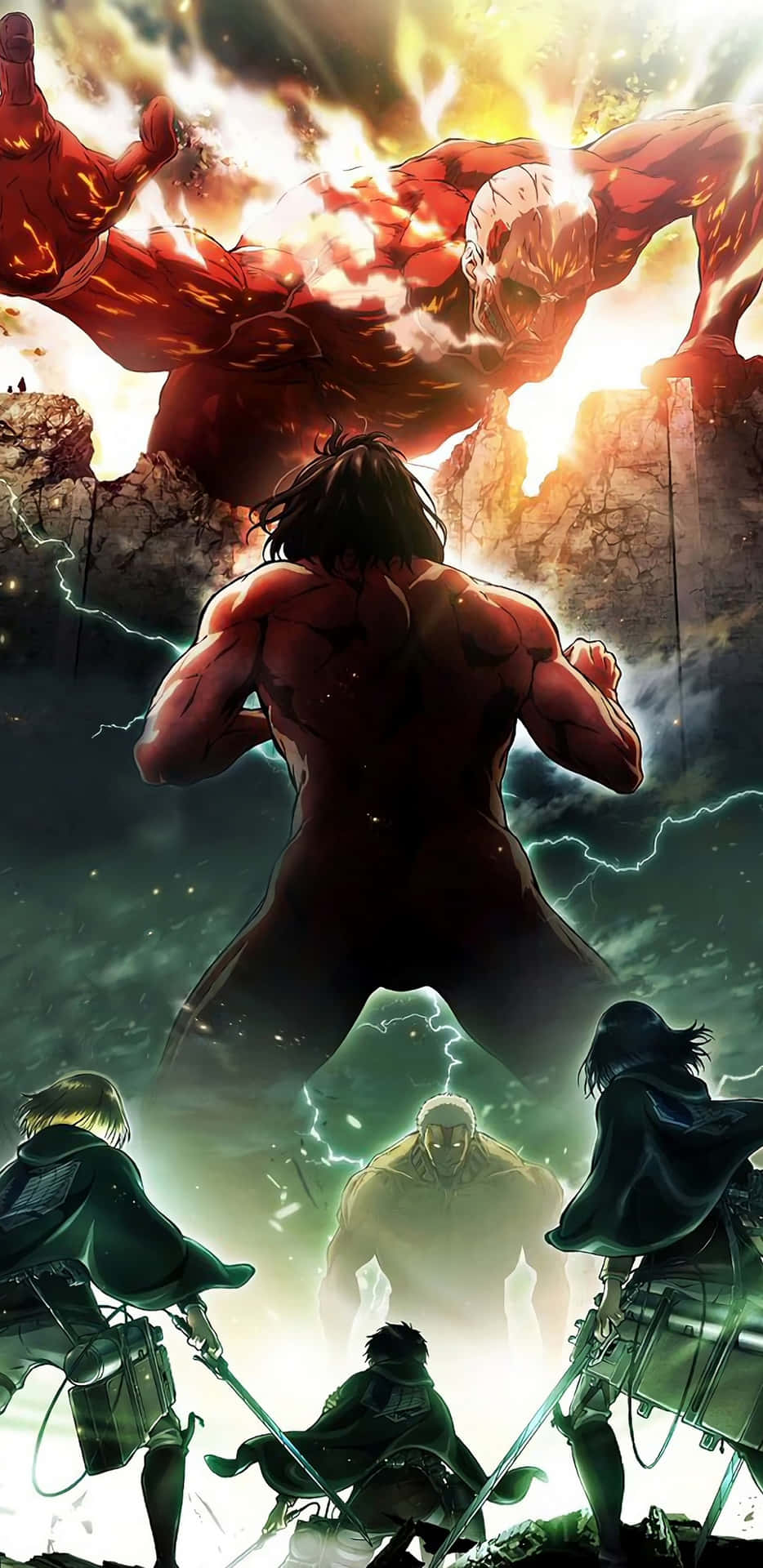 Colossal Titan Attacking Background