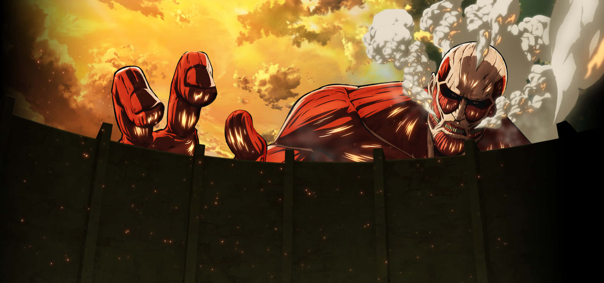 Colossal Titan Attacks Background