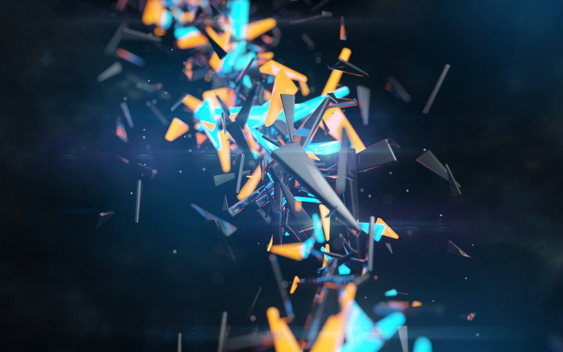 Colourful Abstract Shards Live Desktop