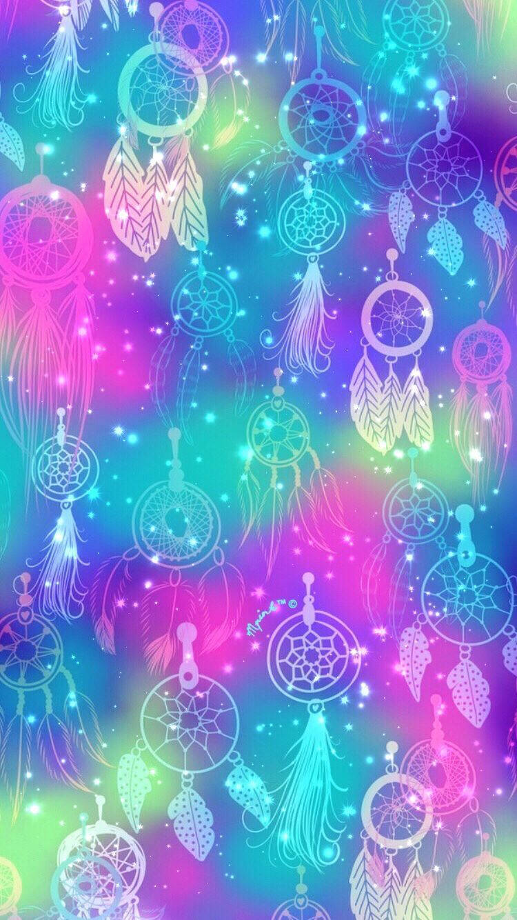 Colourful Dreamcatchers Pretty Phone Background