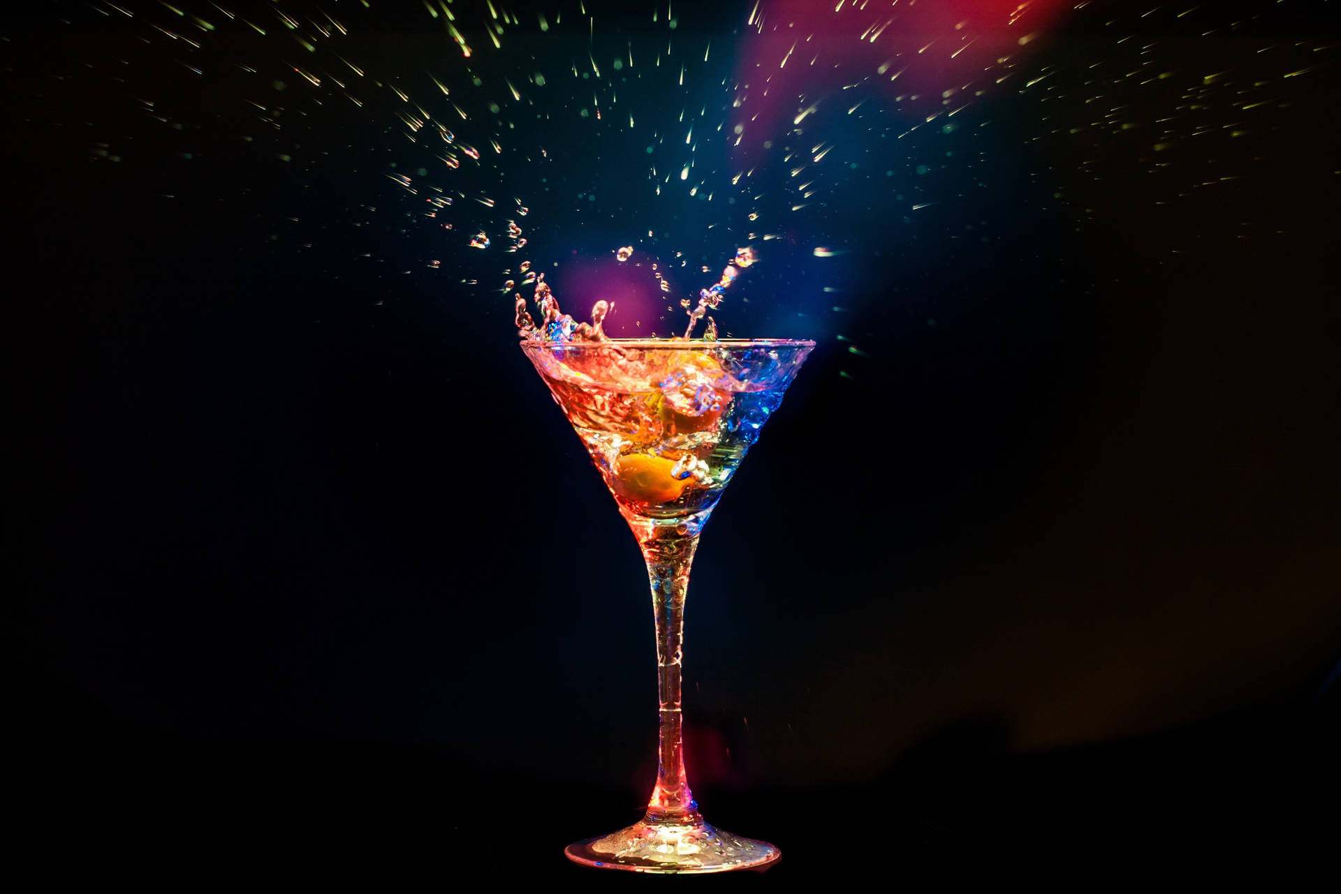 Colourful Drink On Glass Background