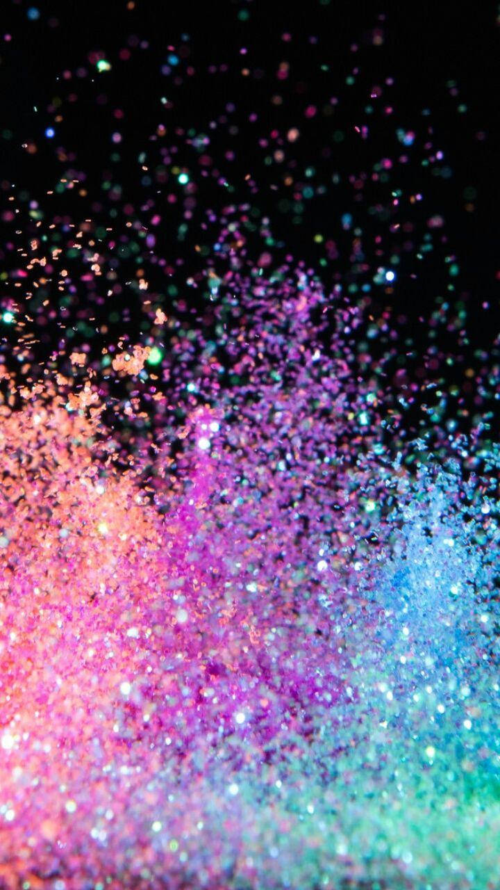 Colourful Glitter Explosion Pretty Phone Background