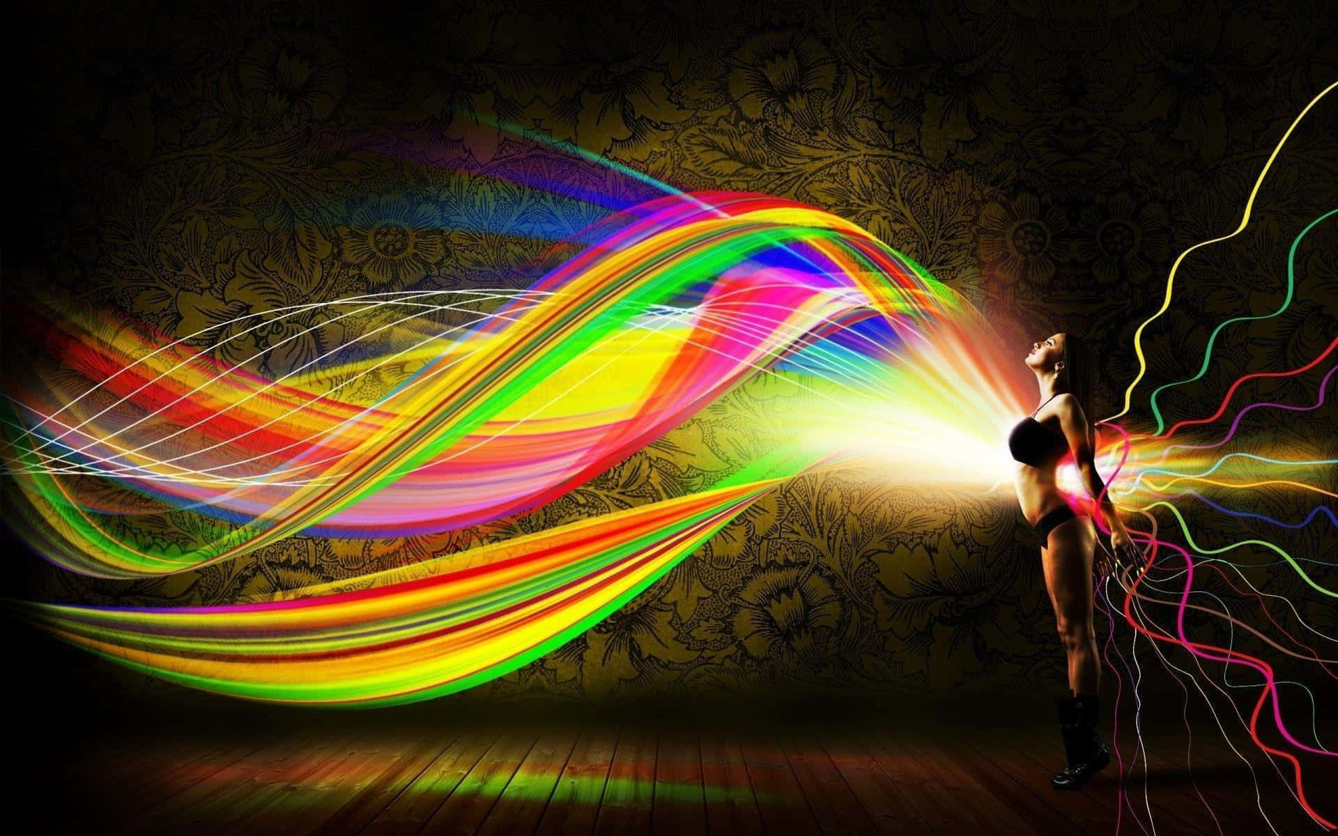 Colourful Human Butterfly Background