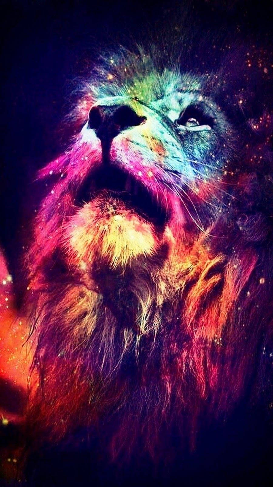 Colourful Lion Amazing Phone Background