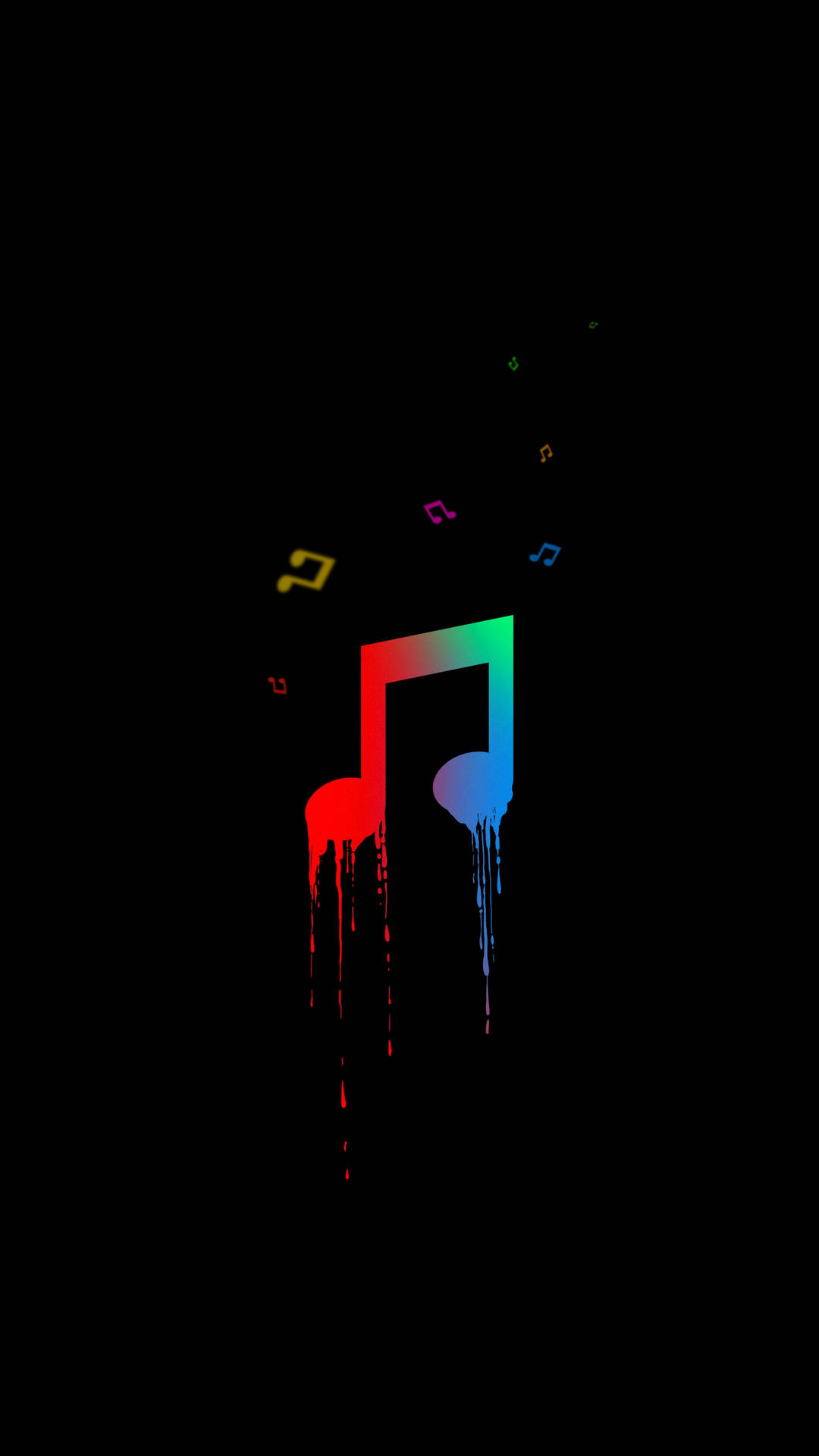 Colourful Musical Note 8k Phone