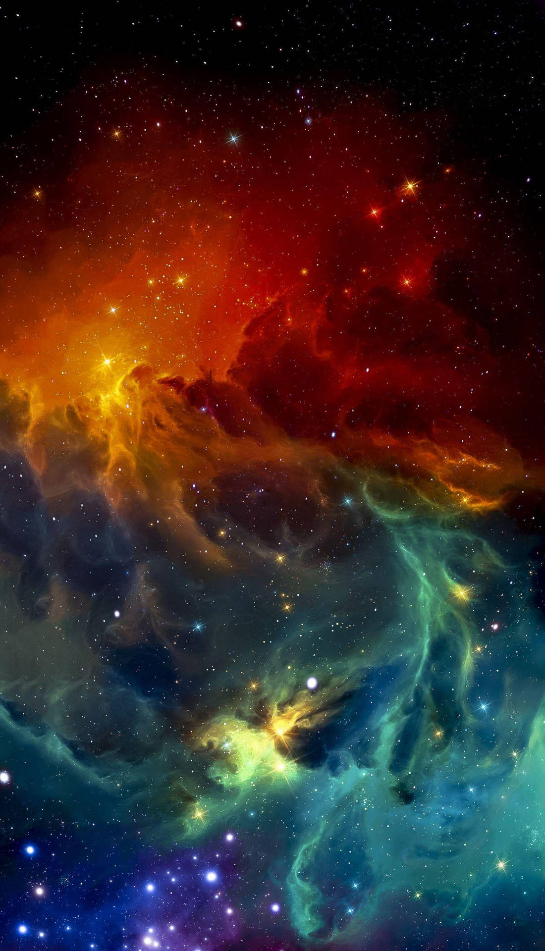 Colourful Nebula Clouds Space Iphone Background