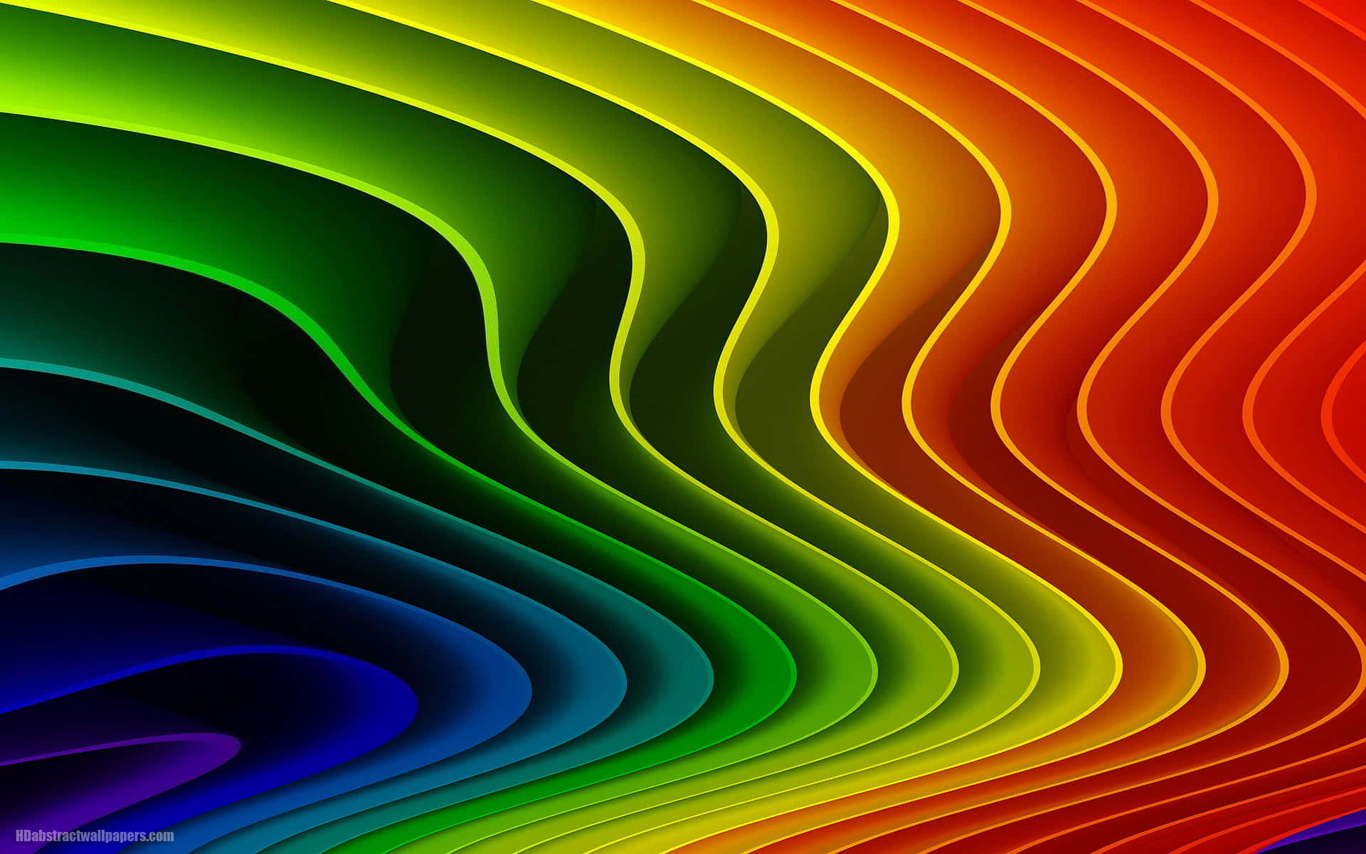 Colourful Rainbow Spirals Background