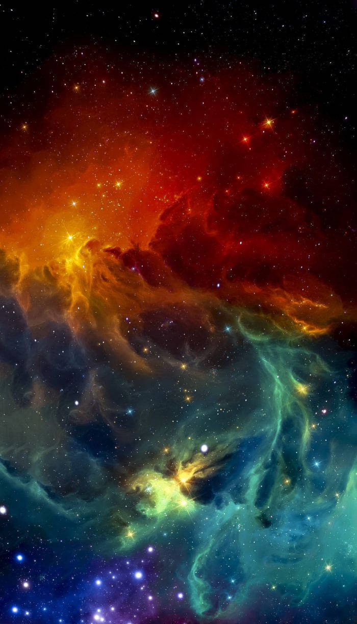 Colourful Space Aesthetic Iphone 11 Background