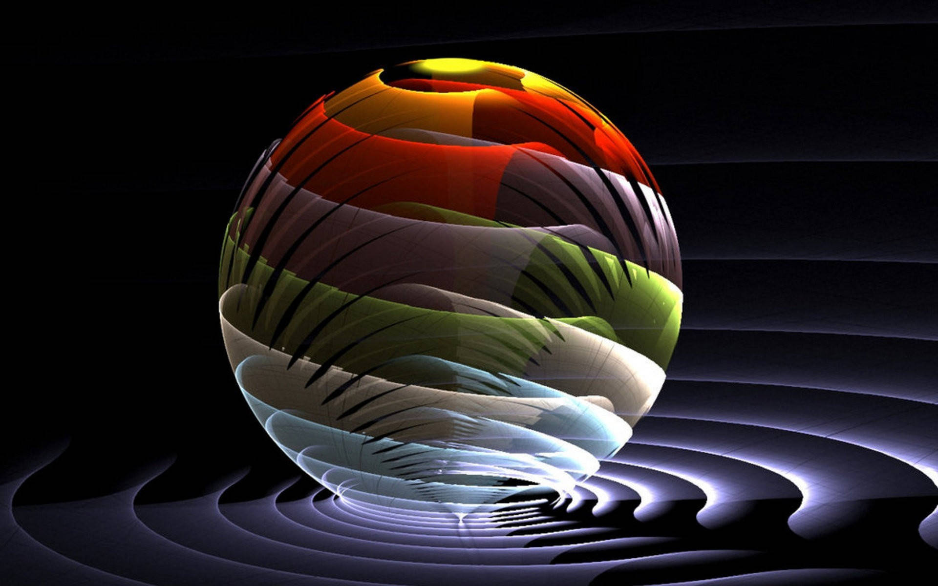 Colourful Sphere Live Desktop Background