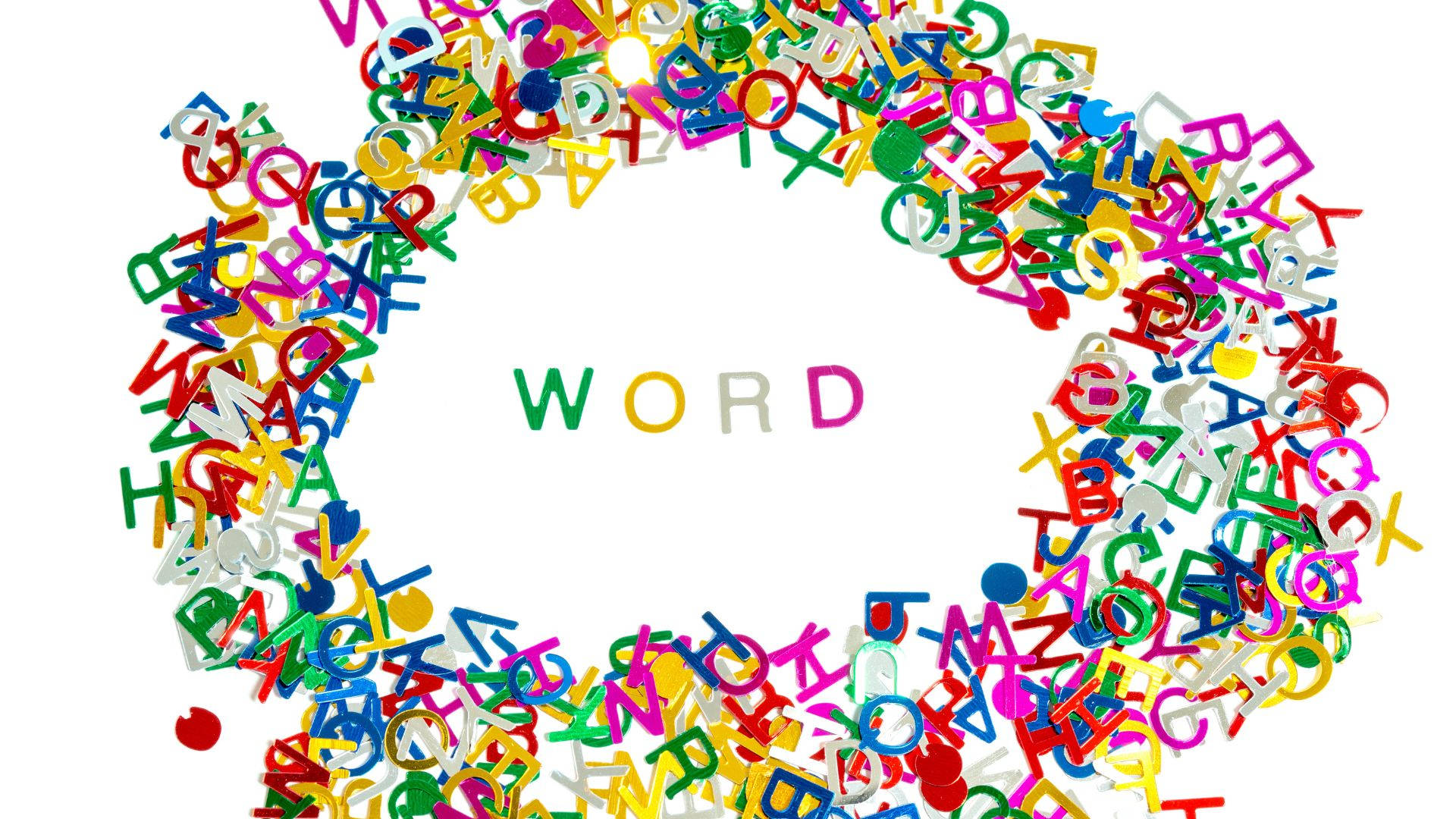 Colourful Word Logo Background