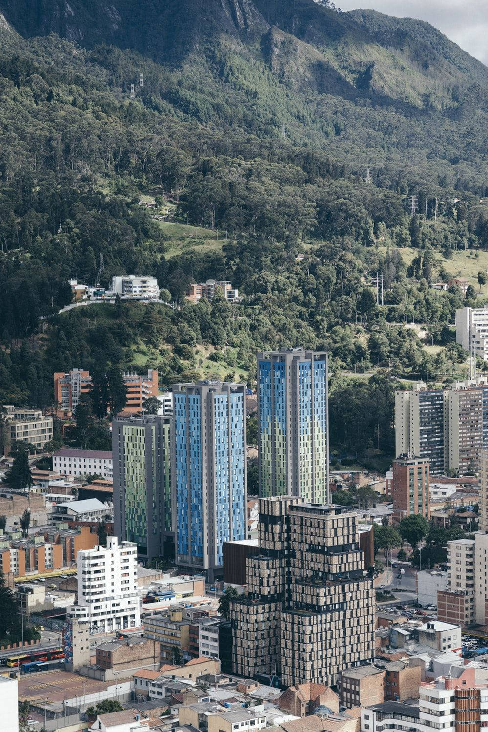 Columbia Bogota With Mountain View Background