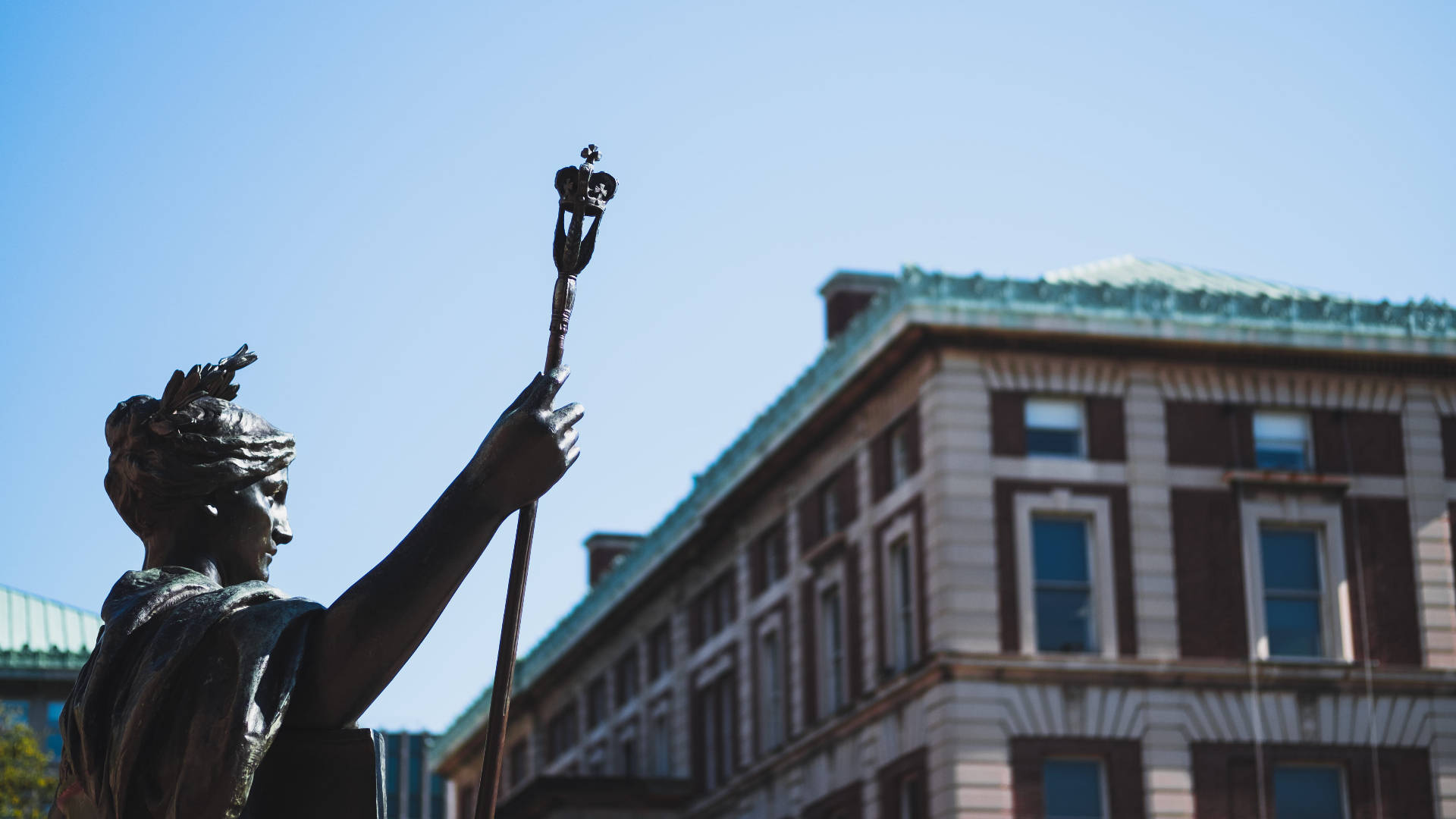 Columbia University Alma Mater Side View Background