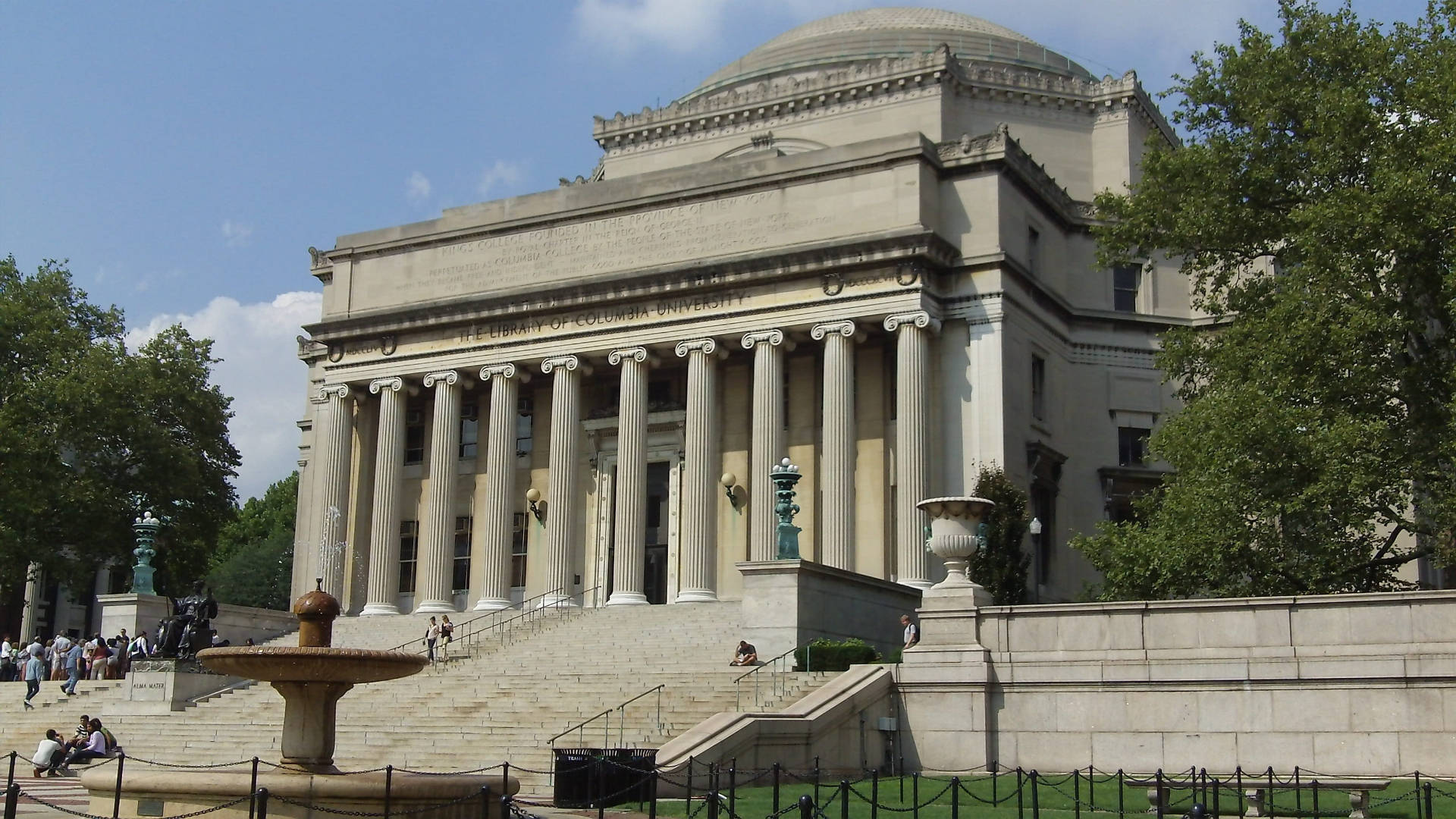 Columbia University Library During Daytime Background