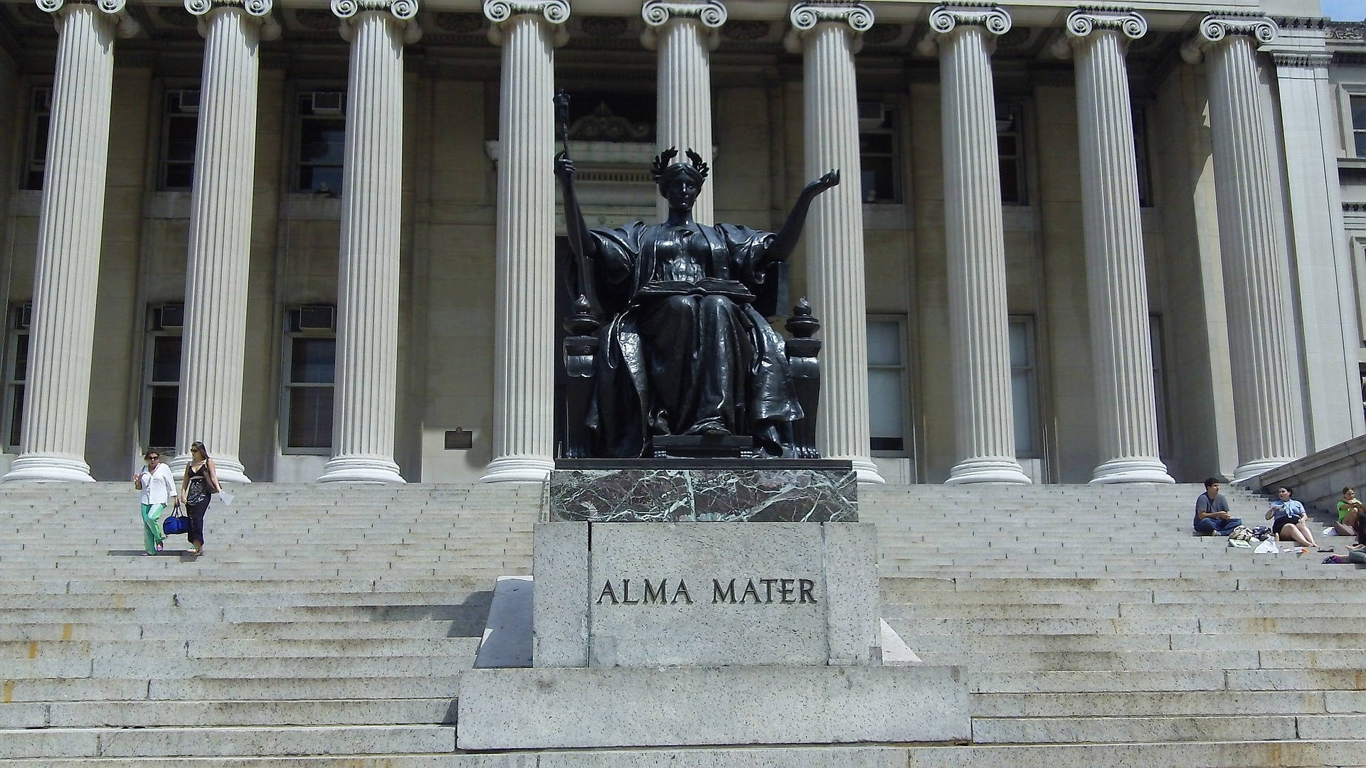 Columbia University Library Facade Background